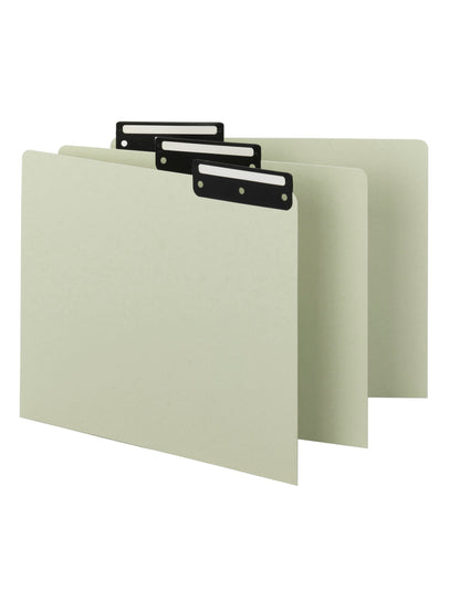 Heavyweight Filing Guides with Blank Tabs, Gray/Green Color, Letter Size, Set of 50, 086486505345
