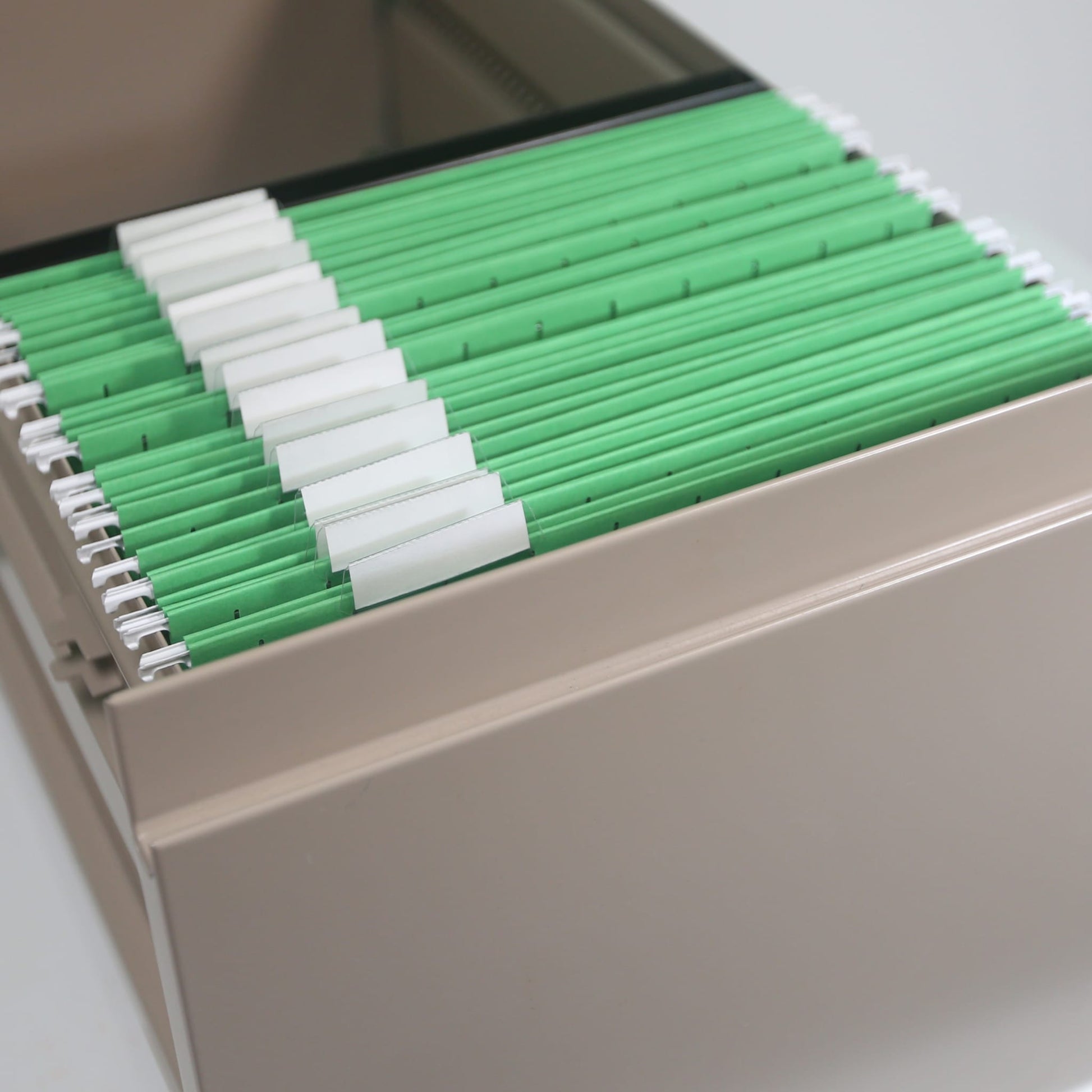 Standard Hanging File Folders with 1/5-Cut Tabs, Green Color, Legal Size, Set of 25, 086486641616