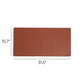 Vegan Leather Desk Pad, Saddle Color, 31.5"X15.7" Size, Set of 1, 086486648325