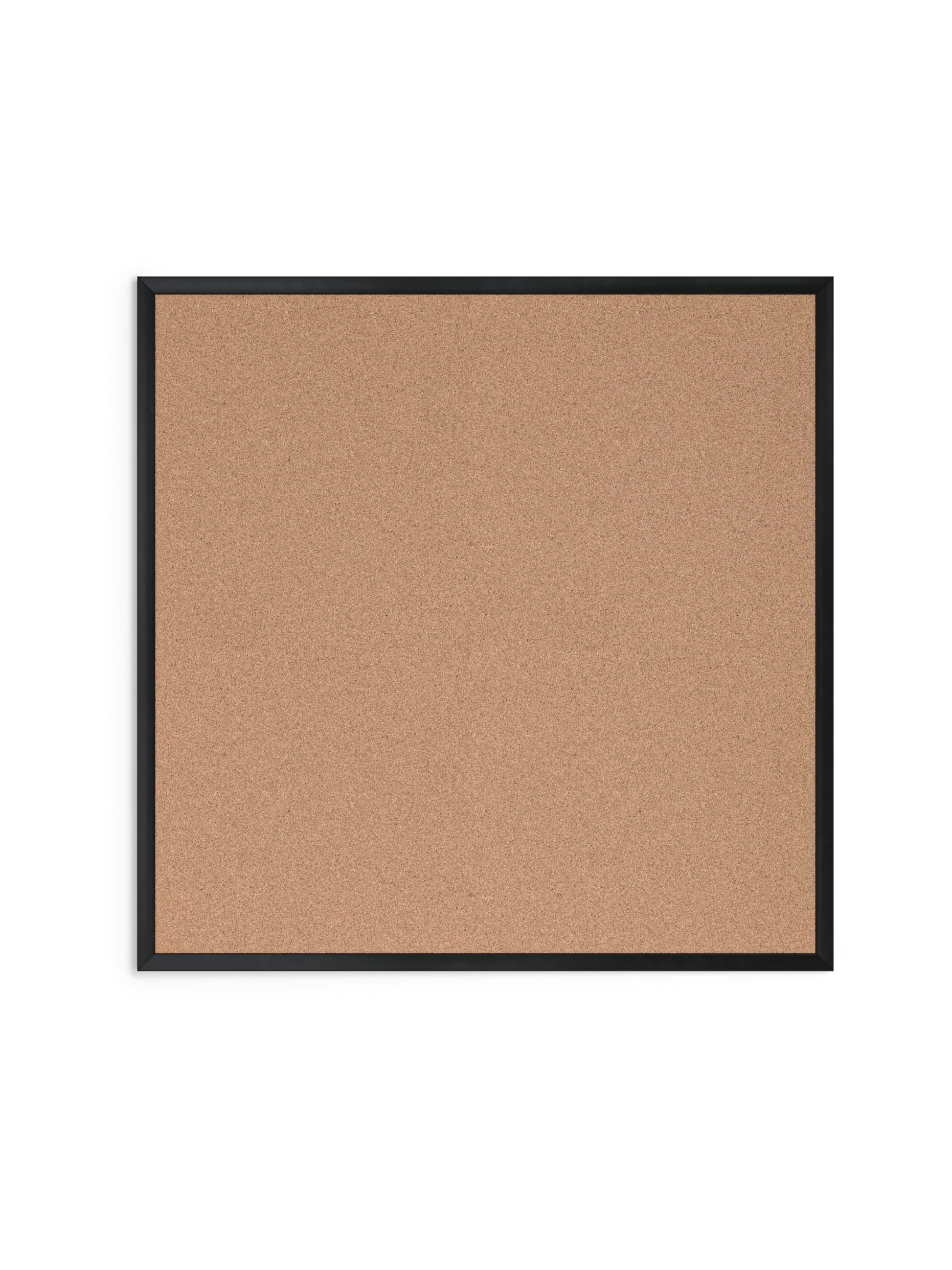 Metal Frame Cork Board, Black, Brown, 35" x 35", 3 x 3, Brown, 35" X 35" Size, Set of 1, 817894028818