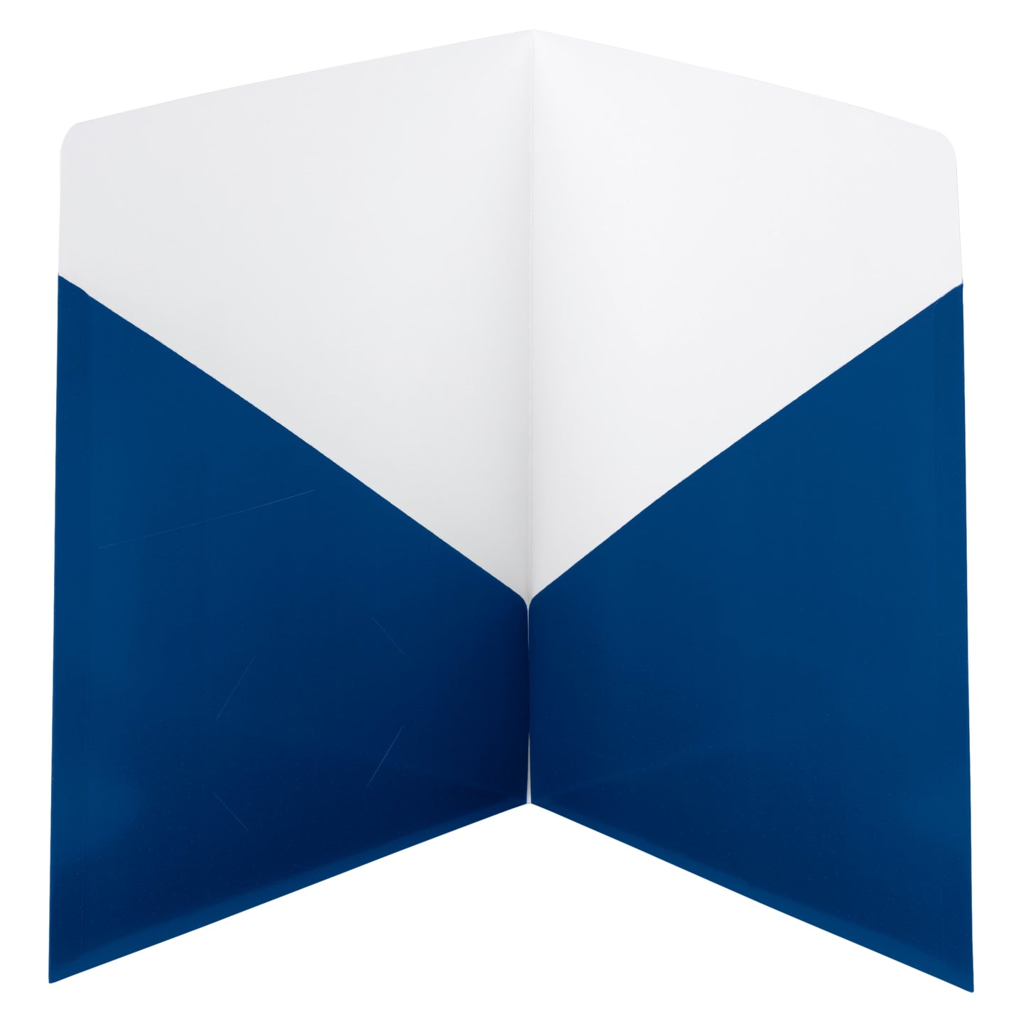 Contemporary Two-Pocket Folders, Dark Blue Color, Letter Size, Set of 25, 30086486879607