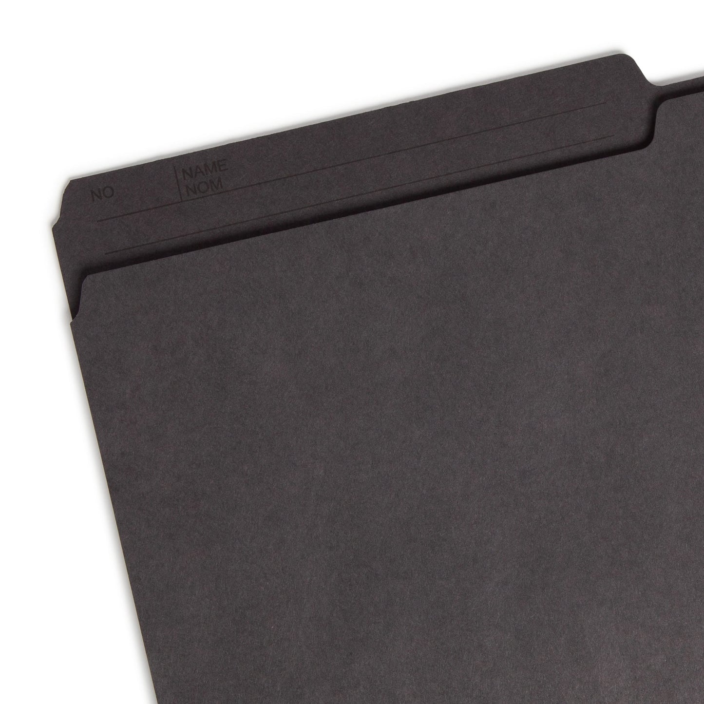 Reversible Printed Tab File Folders, 1/2-Cut Tab, Black Color, Legal Size, Set of 100, 086486153645