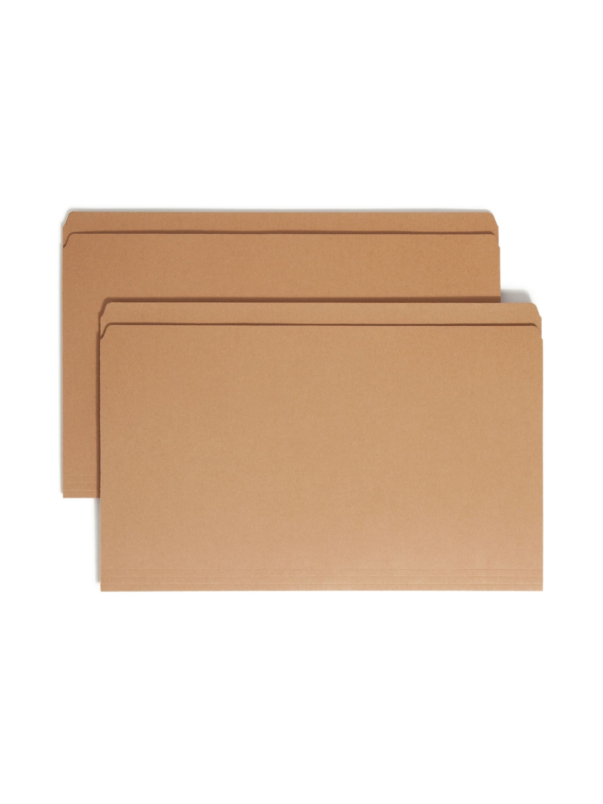 Reinforced Tab File Folders, Straight-Cut Tab, Kraft Color, Legal Size, Set of 100, 086486157100