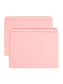 Standard File Folders, Straight-Cut Tab, Pink Color, Letter Size, Set of 100, 086486109420