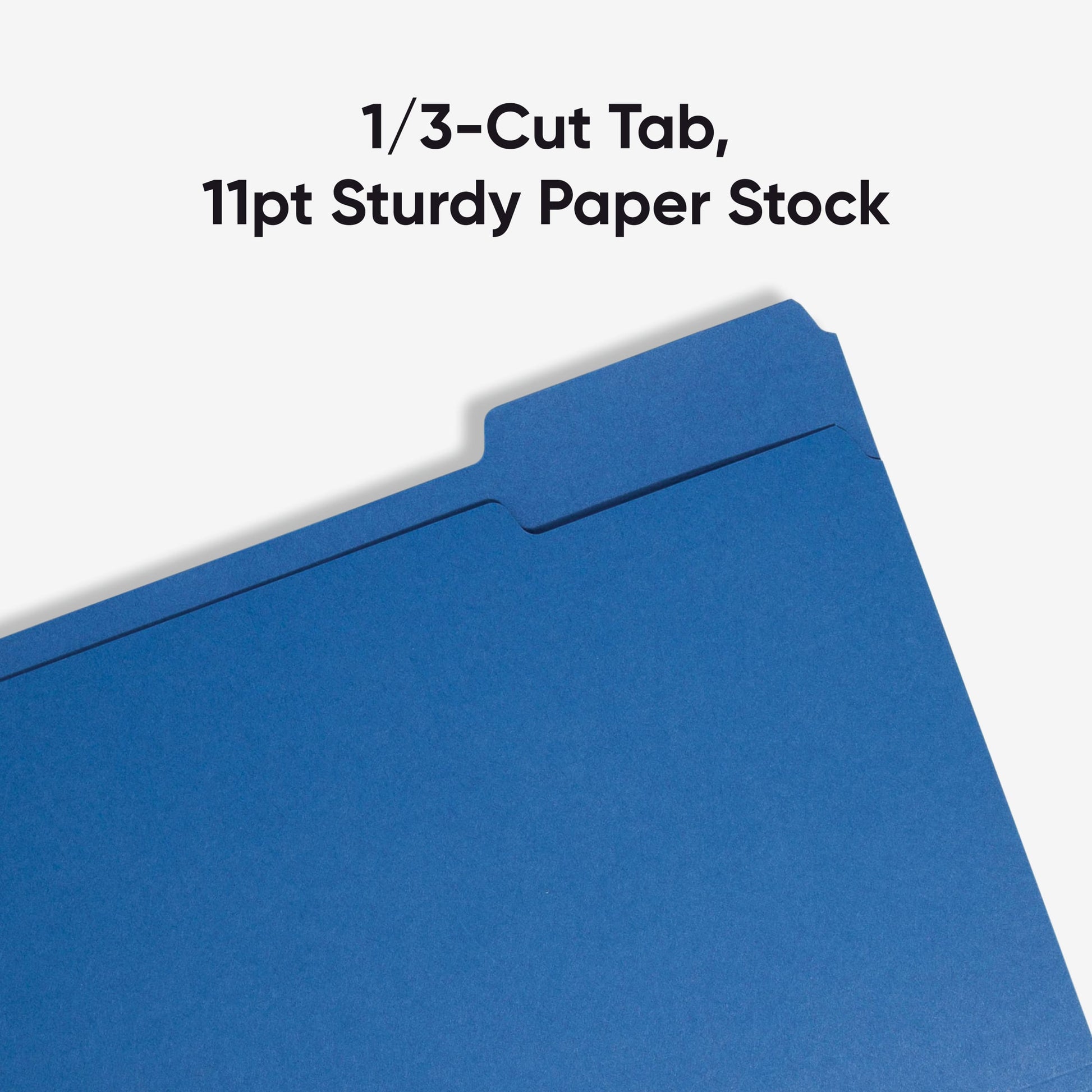 Standard File Folders, 1/3-Cut Tab, Navy Color, Letter Size, Set of 100, 086486131933