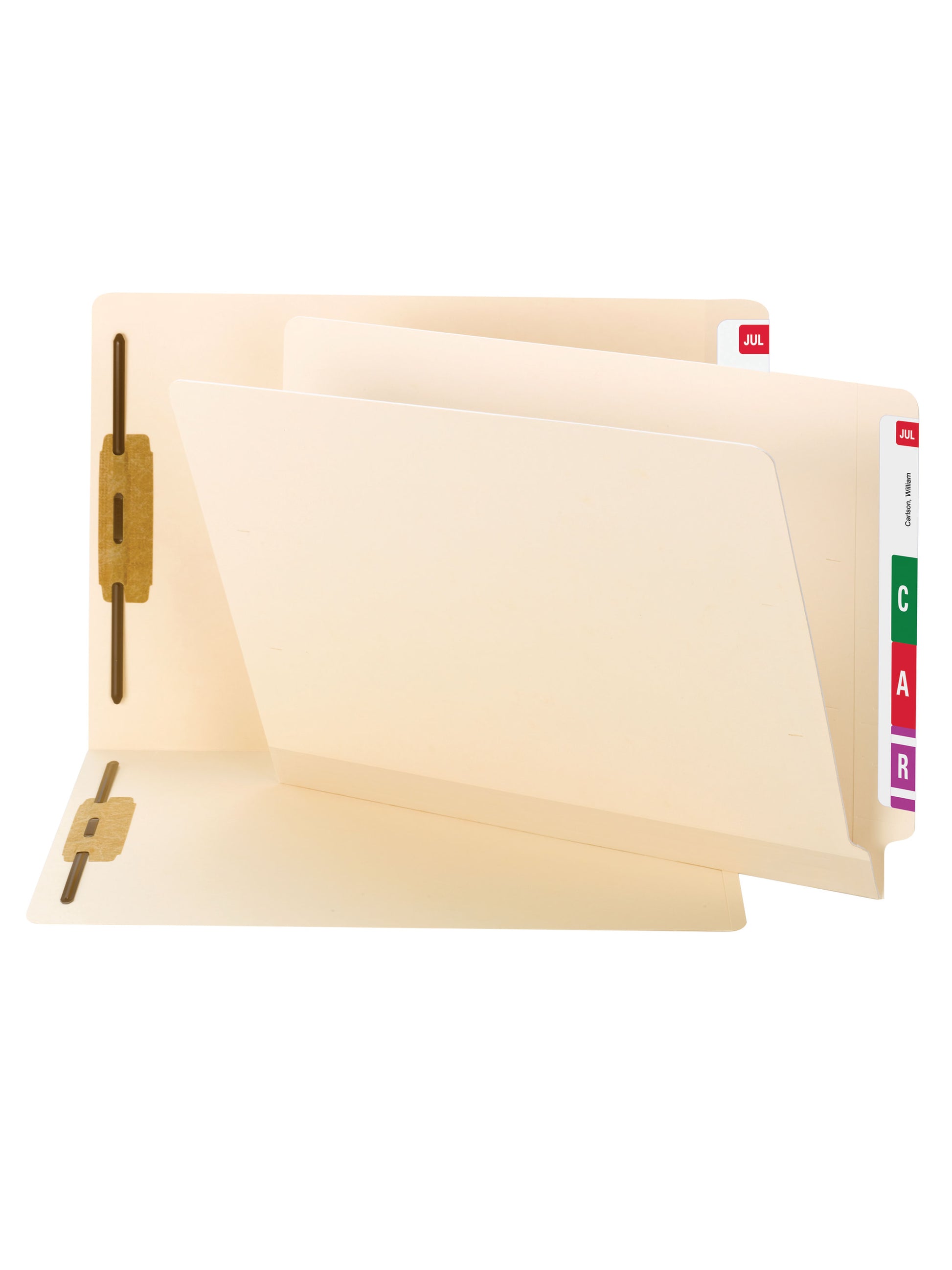 TUFF® Shelf-Master® Reinforced Laminated End Tab Fastener File Folders, Straight-Cut Tab, Manila Color, Letter Size, Set of 50, 086486341059