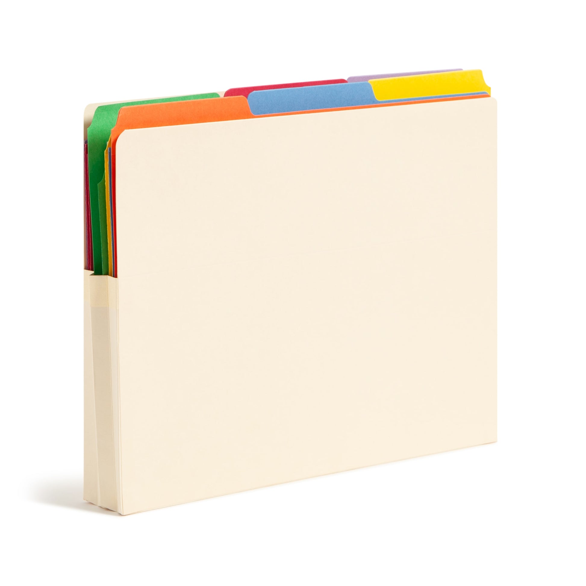 Reinforced End Tab File Pockets, Straight-Cut Tab, 1-3/4 inch Expansion, Manila Color, Letter Size, Set of 25, 30086486751149