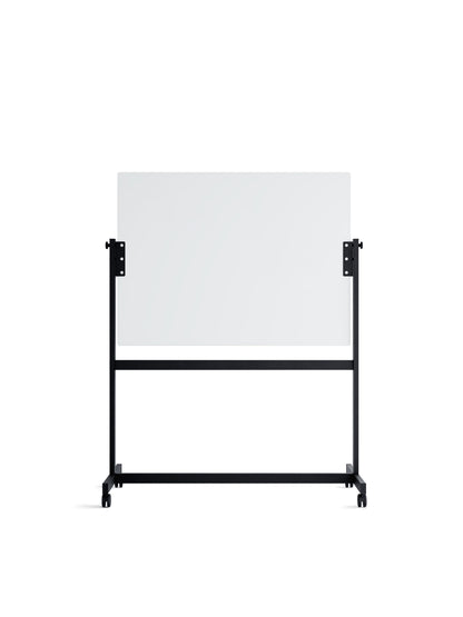 Double Sided Magnetic Glass Rolling Easel, White, 47" x 35", 4 x 3, White, 47" X 35" Size, Set of 1, 817894023684