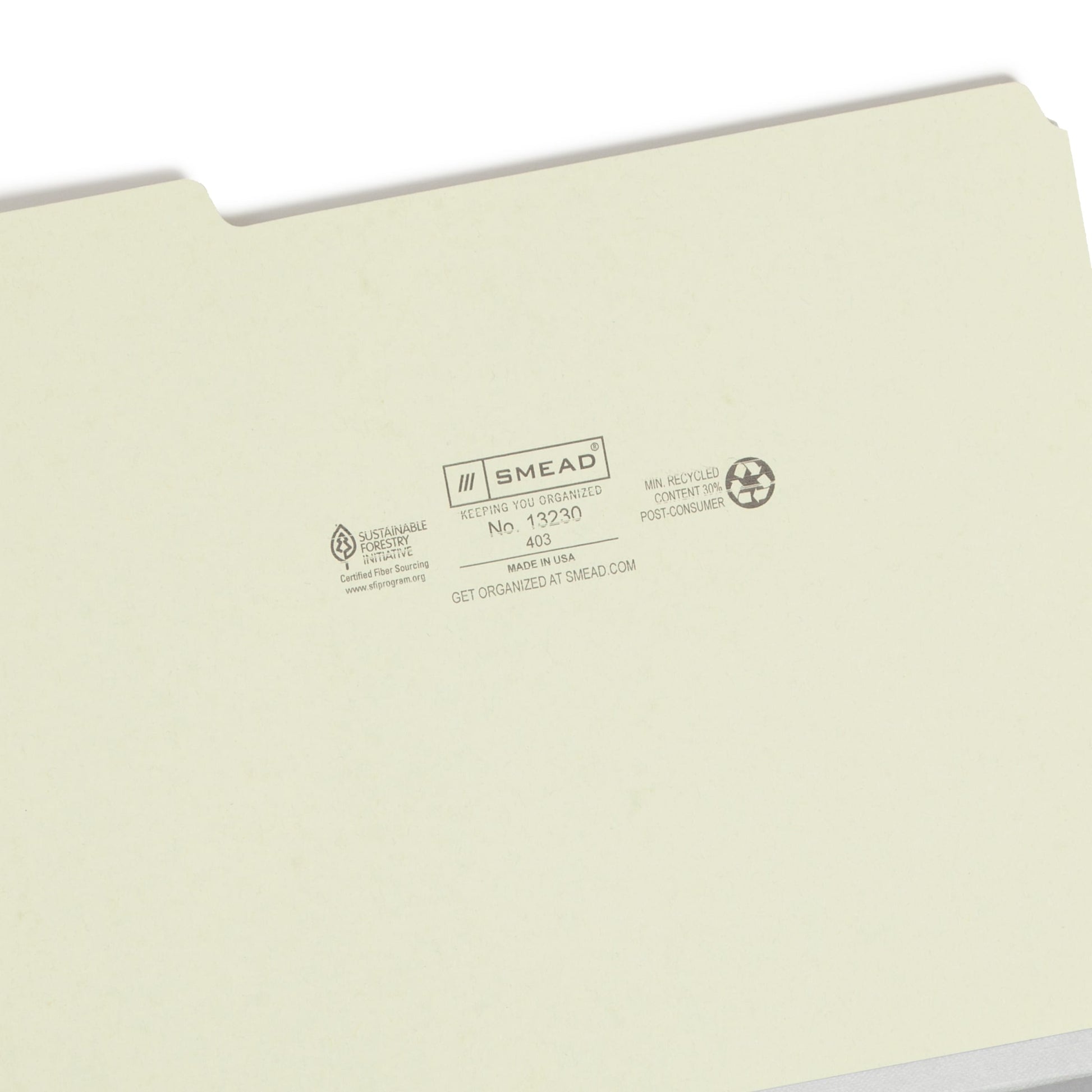 Pressboard File Folder, 1 inch Expansion, 1/3-Cut Tab, Gray/Green Color, Letter Size, Set of 25, 086486132305