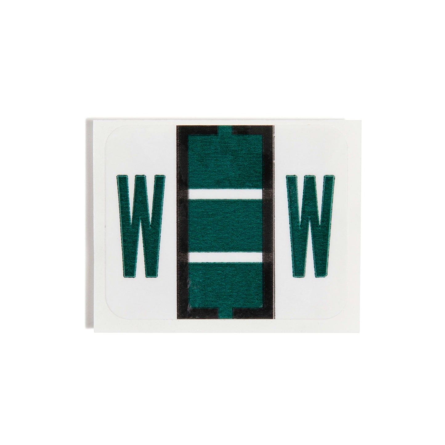 BCCR Bar Style Color-Coded Alphabetic Labels, A-Z Rolls, Dark Green Color, 1-1/4" X 1" Size, Set of 50, 086486670937