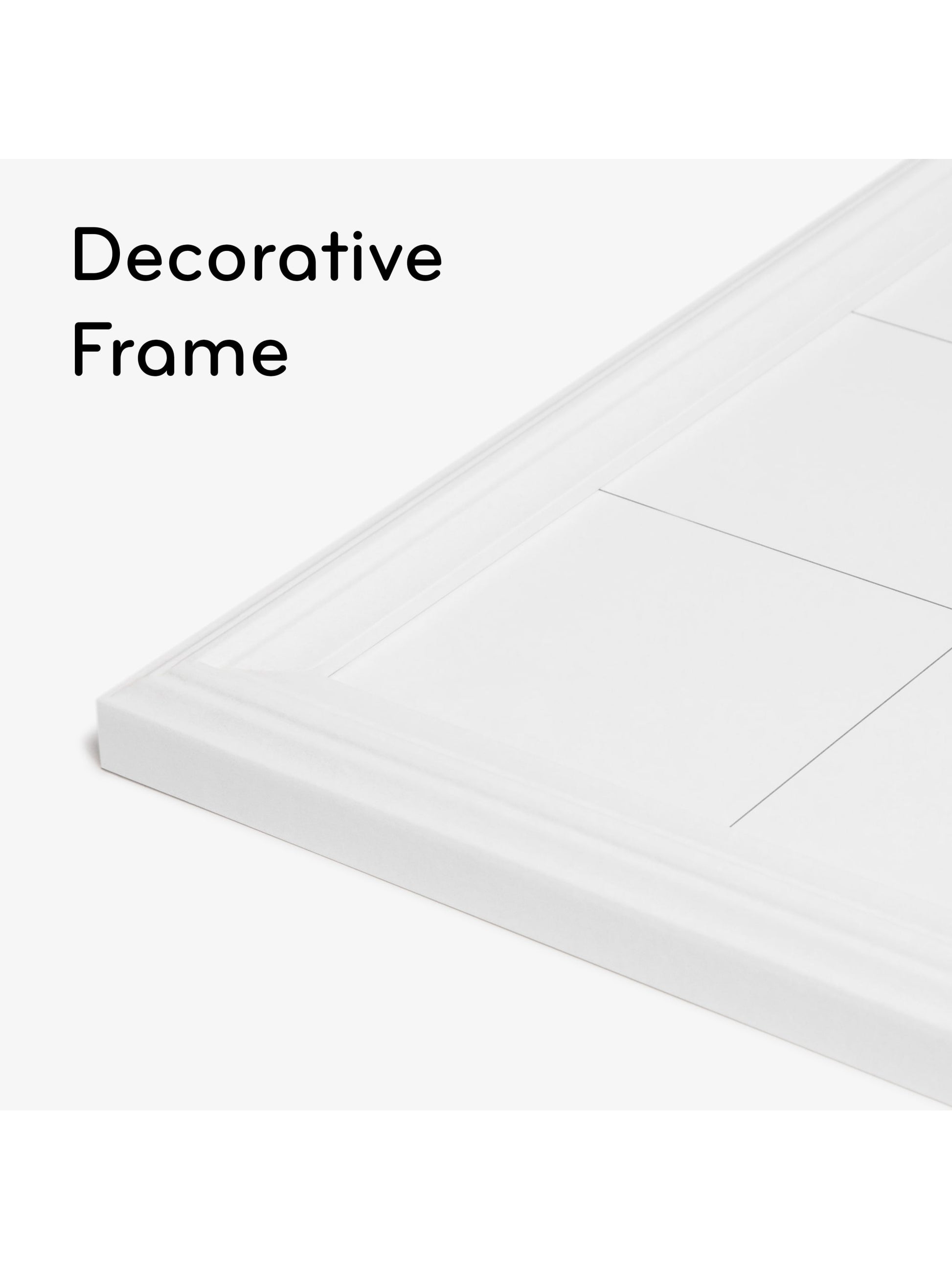 Decor Frame Dry Erase Calendar Board, White, White, 30" x 20", 3 x 2, White, 30" X 20" Size, Set of 1, 817894020751
