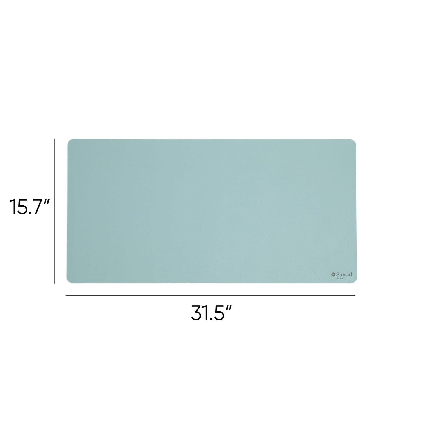 Vegan Leather Desk Pad, Superior Blue Color, 31.5"X15.7" Size, Set of 1, 086486648356