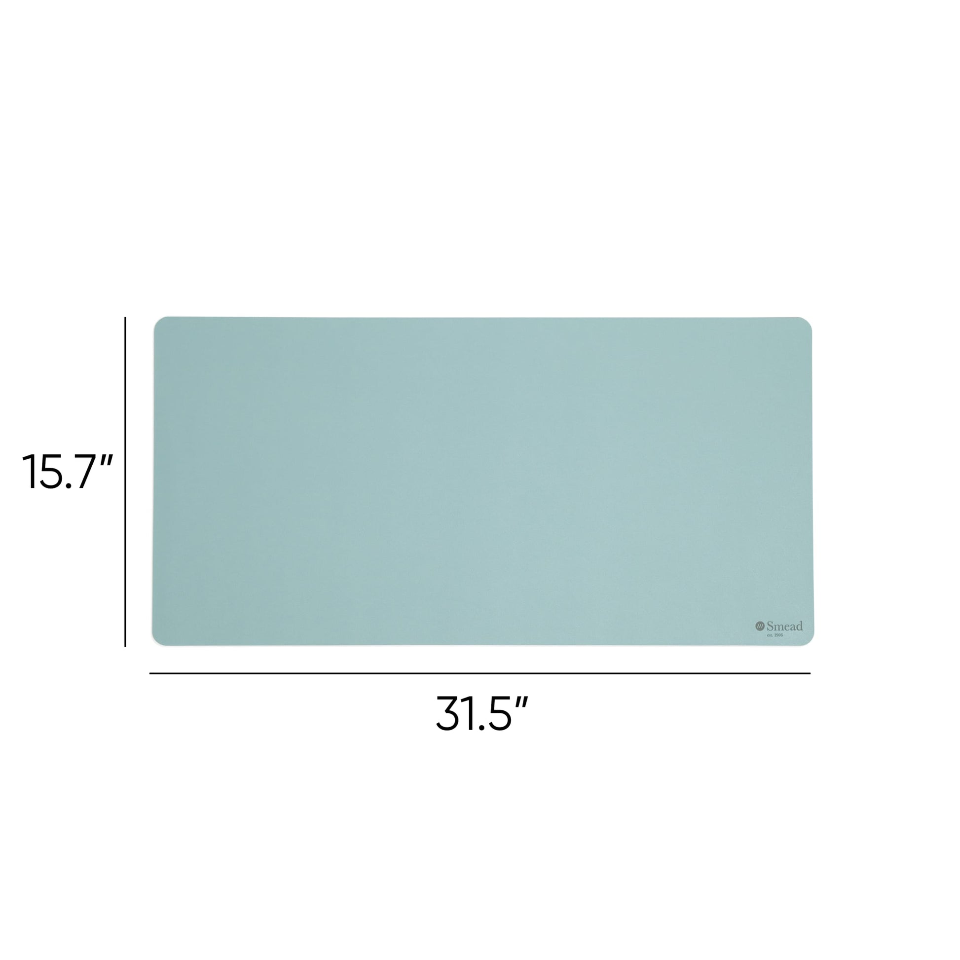 Vegan Leather Desk Pad, Superior Blue Color, 31.5"X15.7" Size, Set of 1, 086486648356