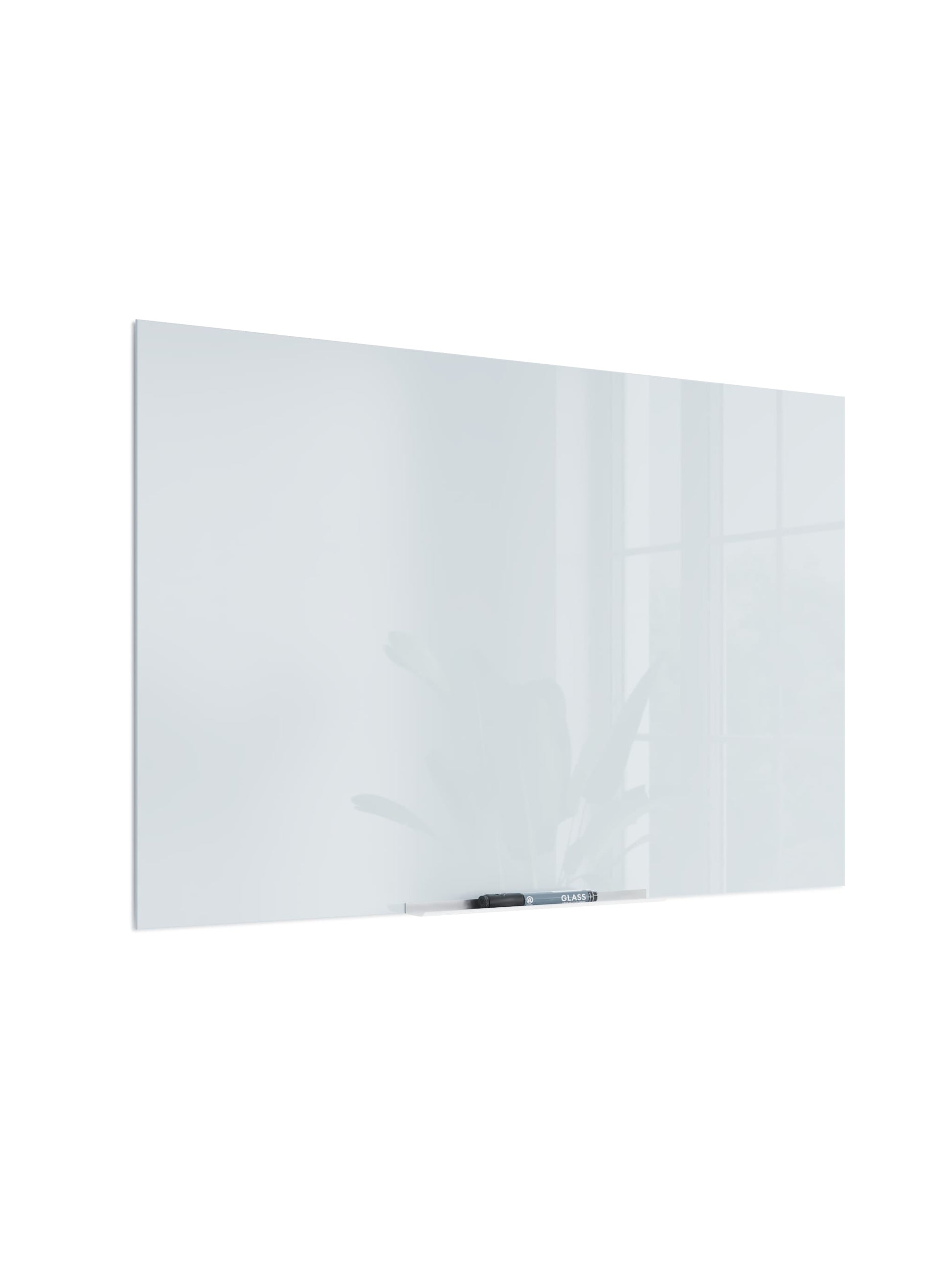 Floating Glass Non-Magnetic Dry Erase Board, White, 35" x 23", 3 x 2, White, 35" X 23" Size, Set of 1, 817894027774