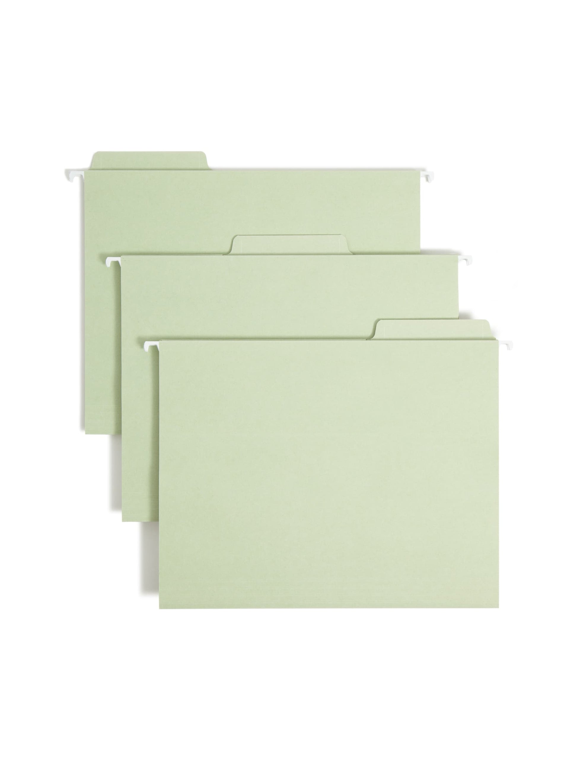 FasTab®/SafeSHIELD® Hanging File Fastener Folders, 1/3-Cut Tab, Moss Green Color, Letter Size, Set of 18, 086486651202