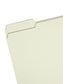 Pressboard File Folder, 1 inch Expansion, 1/3-Cut Tab, Gray/Green Color, Letter Size, Set of 25, 086486132305