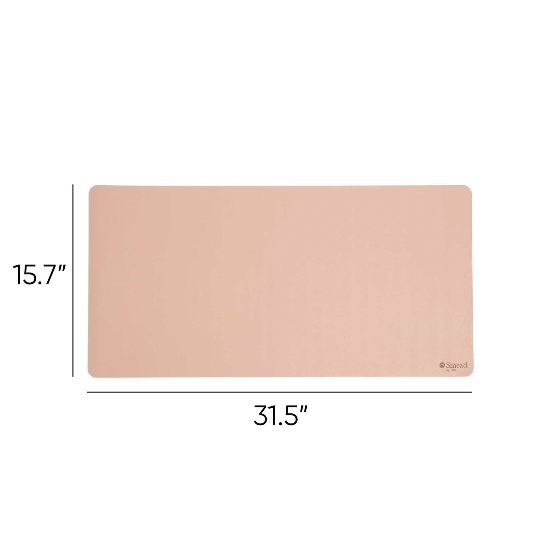 Vegan Leather Desk Pad, Dusty Rose Color, 31.5"X15.7" Size, Set of 1, 086486648349