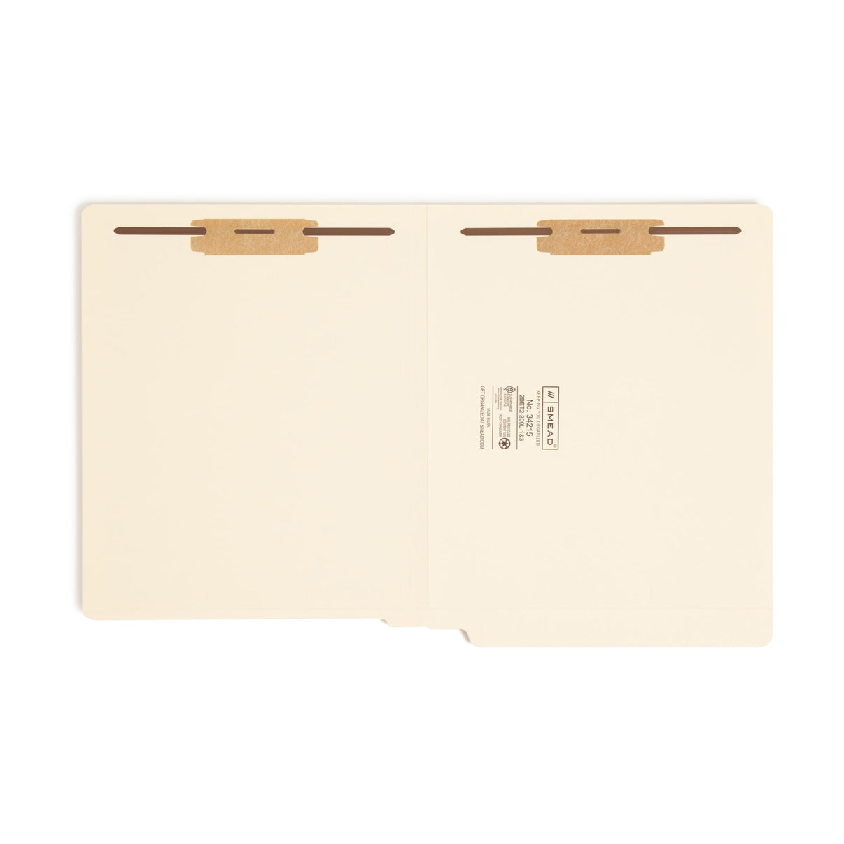 End Tab Fastener Folders with Shelf-Master Reinforced Tab, Straight-Cut ...