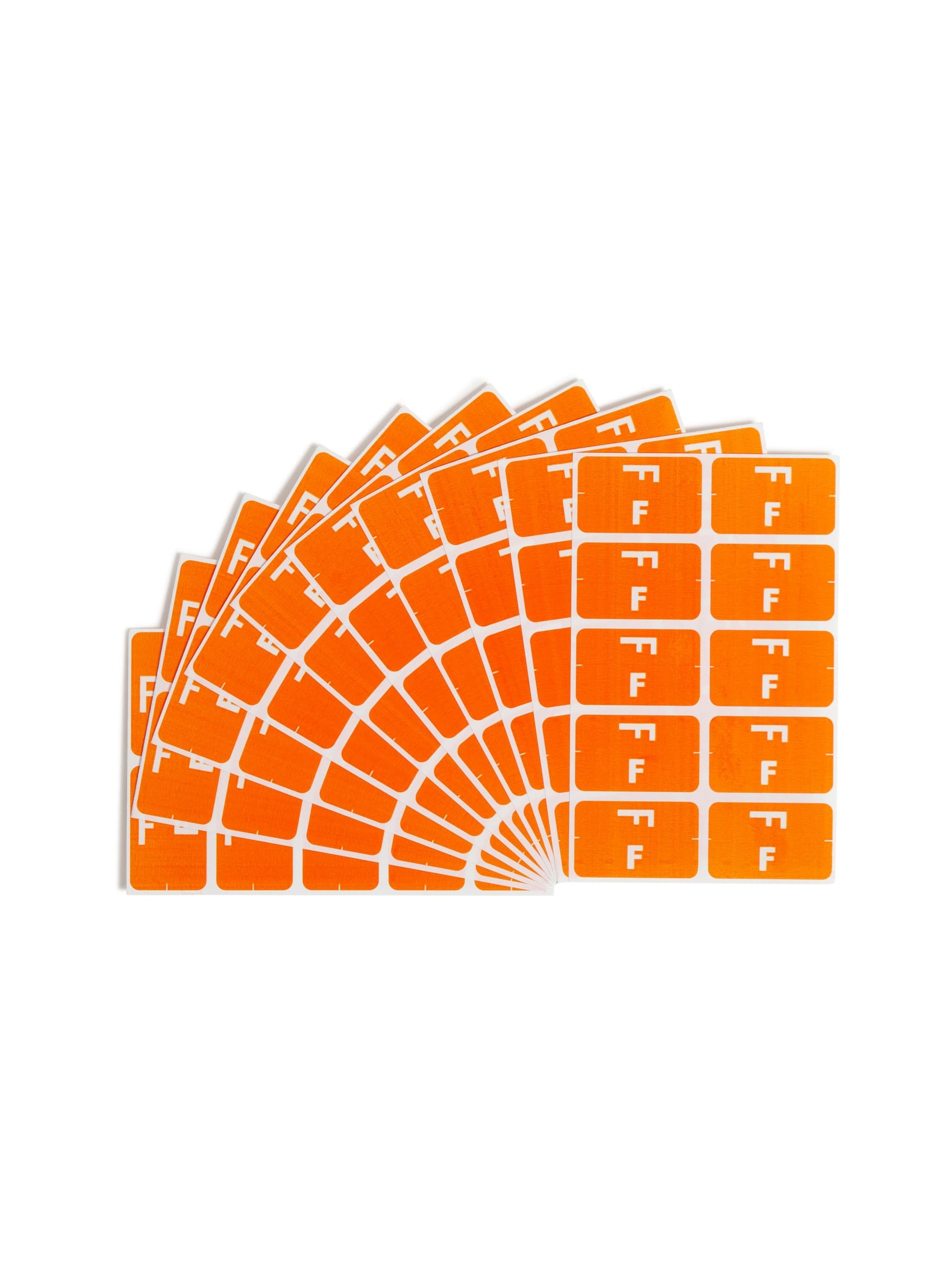 AlphaZ® ACCS Color Coded Alphabetic Labels - Sheets, Orange Color, 1" X 1-5/8" Size, Set of 100, 086486671767