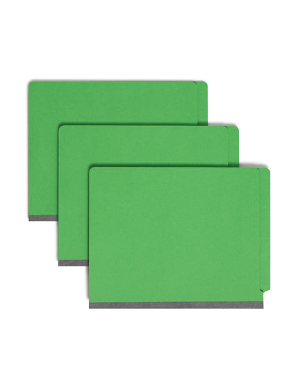 End Tab Classification File Folders, Straight-Cut Tab, 2 inch Expansion, 2 Dividers, Green Color, Letter Size, Set of 0, 30086486268371