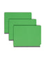 End Tab Classification File Folders, Straight-Cut Tab, 2 inch Expansion, 2 Dividers, Green Color, Letter Size, Set of 10, 30086486268371