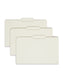 SafeSHIELD® Pressboard Fastener File Folders, 2/5-Cut Guide Height Right of Center Tab, Gray/Green Color, Legal Size, 