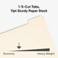 Folder Dividers with Fasteners, Manila Color, Letter Size, Set of 25, 086486355995