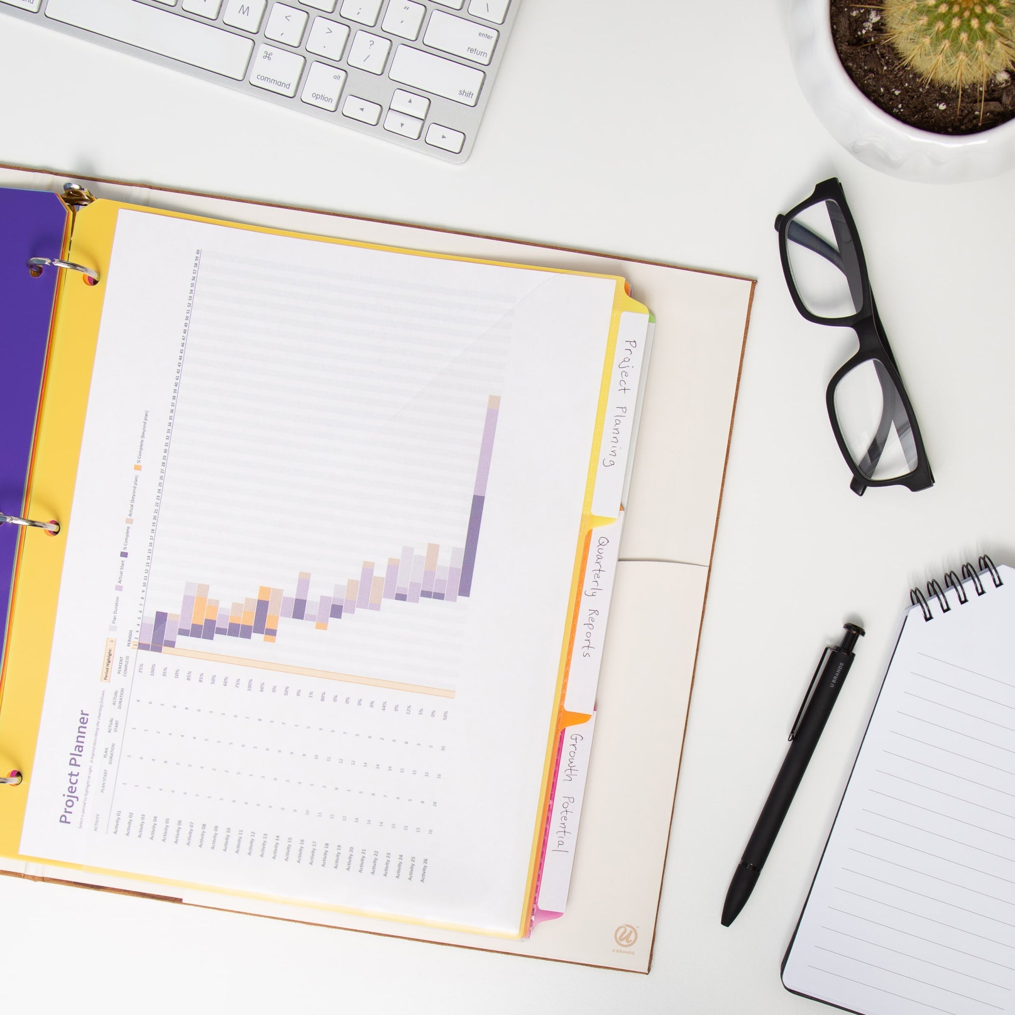 Smead ThreeRing Binder Poly Index Dividers, 6 Dividers Each, 1/3Cut Tabs