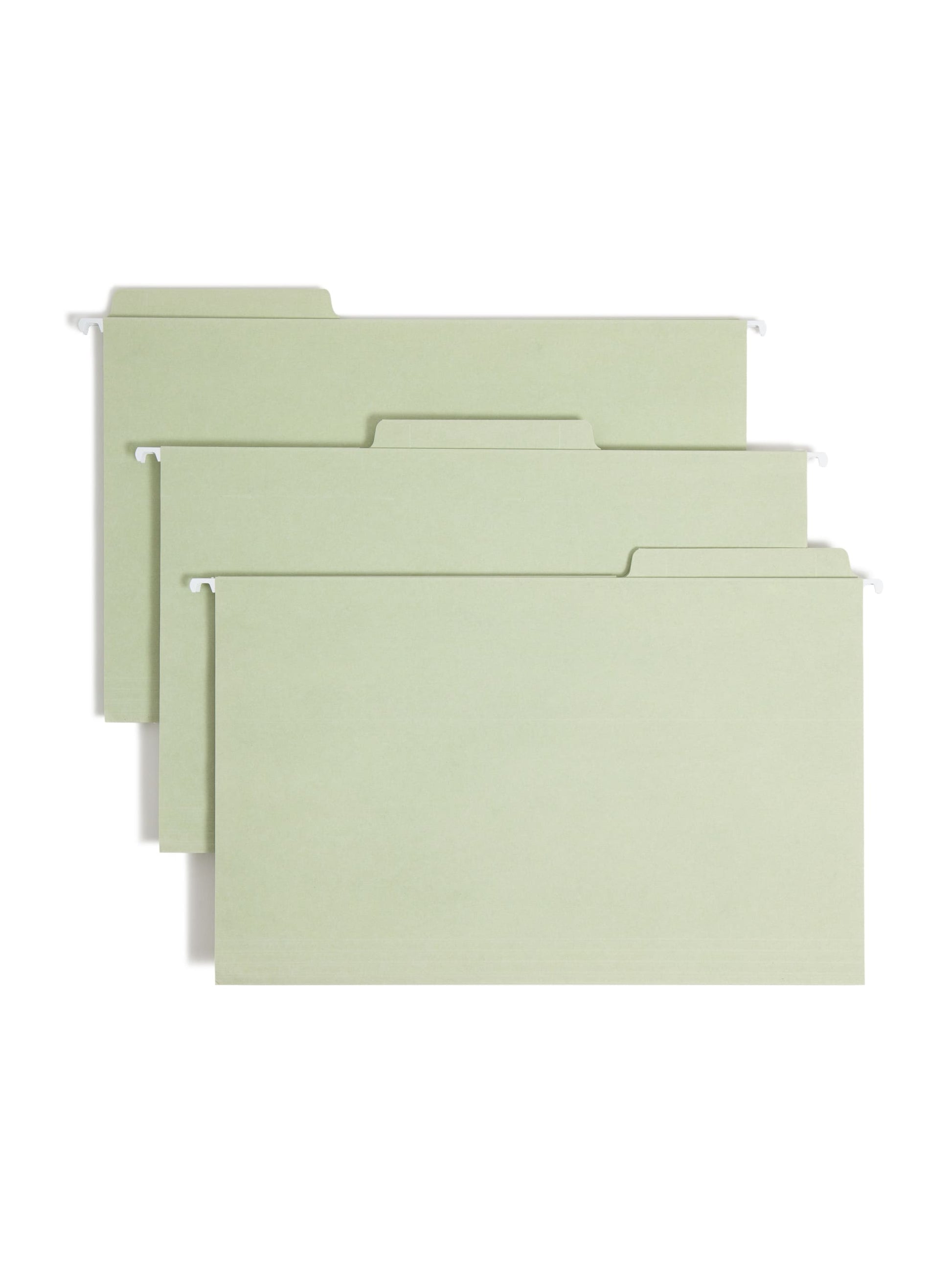 FasTab®/SafeSHIELD® Hanging File Fastener Folders, 1/3-Cut Tab, Moss Green Color, Legal Size, Set of 18, 086486651707