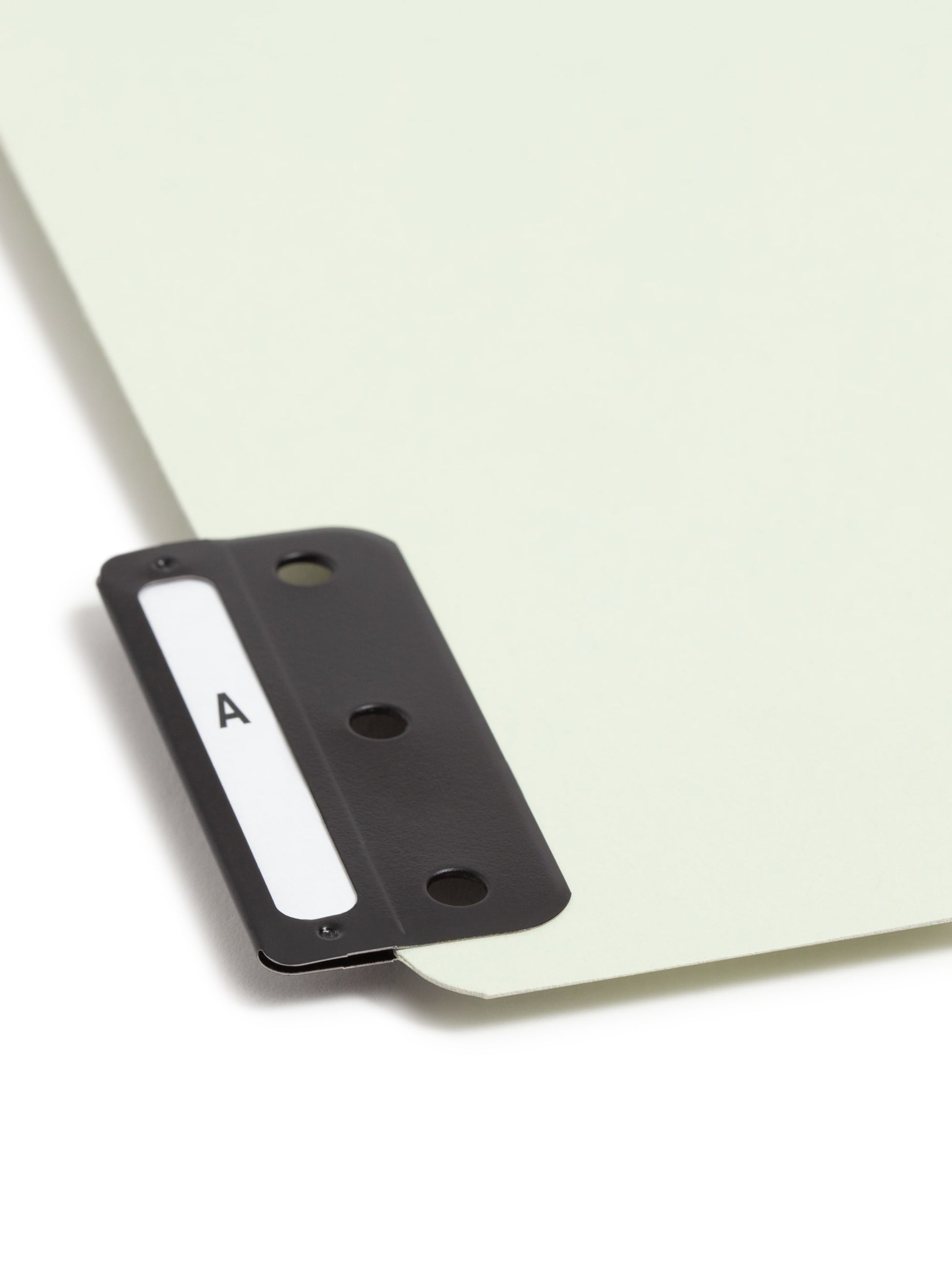 100% Recycled End Tab Pressboard Extra-Wide Filing Guides with Metal Tabs, A-Z, Gray/Green Color, Extra Wide Letter Size, Set of 25, 086486616768
