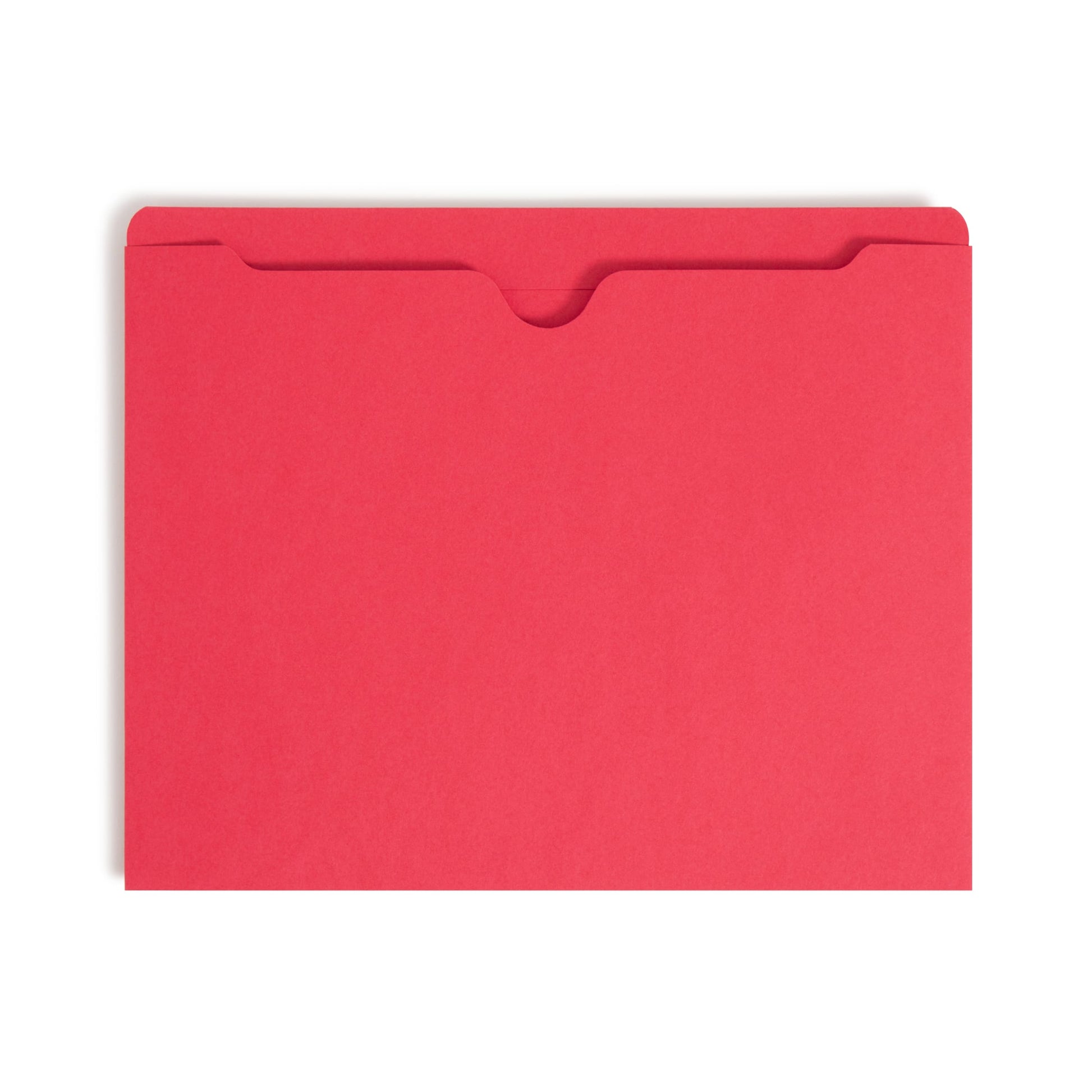 Colored File Jackets, Reinforced Straight-Cut Tab, No Expansion, Red Color, Letter Size, Set of 100, 30086486755093