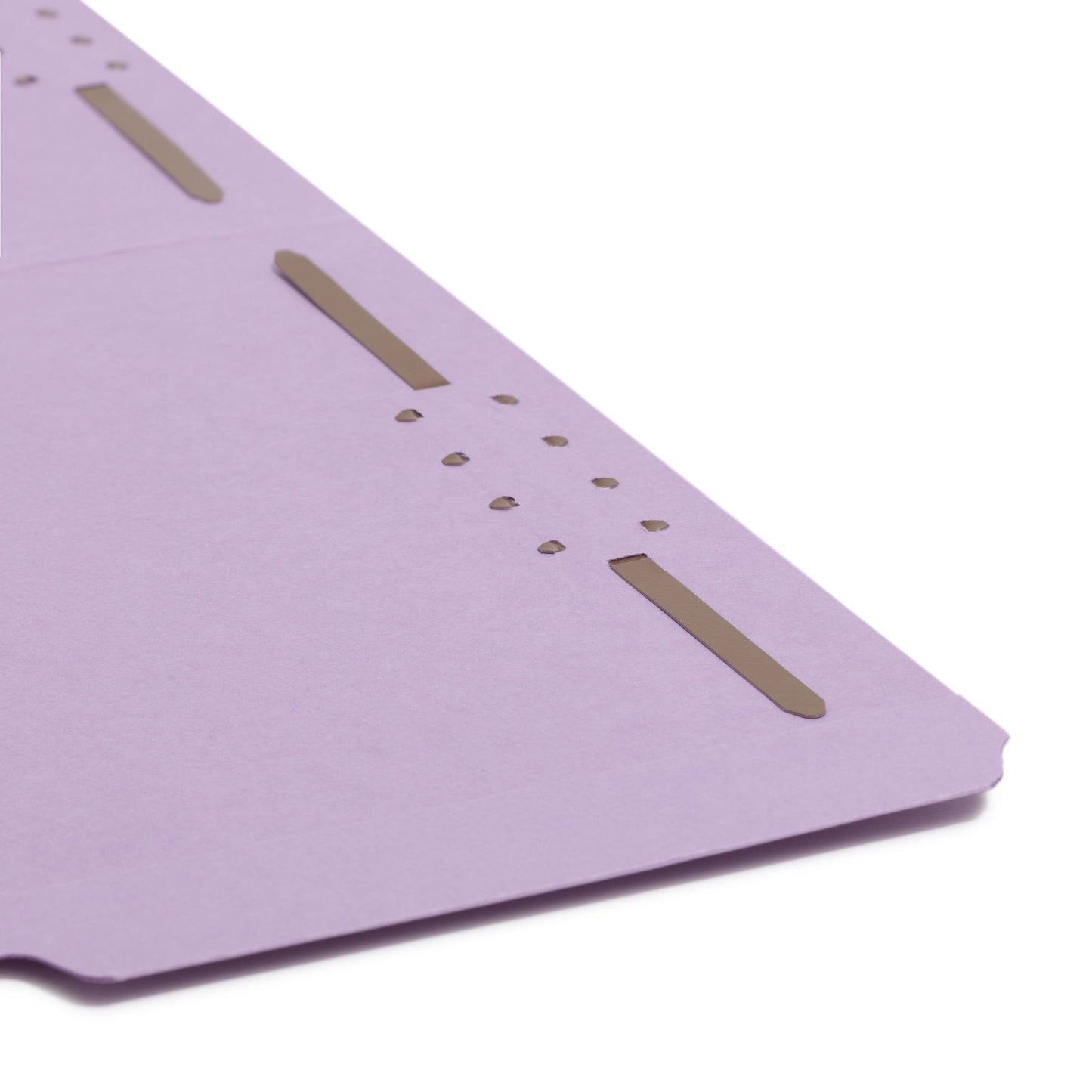 Reinforced Tab Fastener File Folders, 1/3-Cut Tab, 2 Fasteners, Lavender Color, Legal Size, Set of 50, 086486174404
