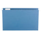 Standard Hanging File Folders with 1/5-Cut Tabs, Blue Color, Legal Size, Set of 25, 086486641609