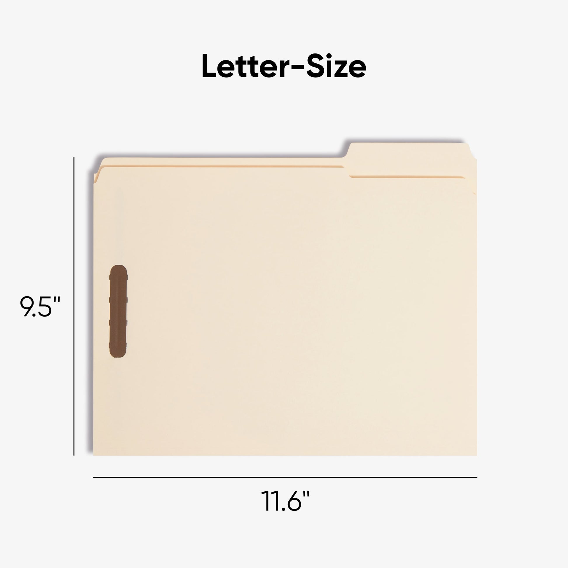 Reinforced Tab Fastener File Folders, 1/3-Cut Tab, 2 Fasteners, Manila Color, Letter Size, Set of 50, 086486145374