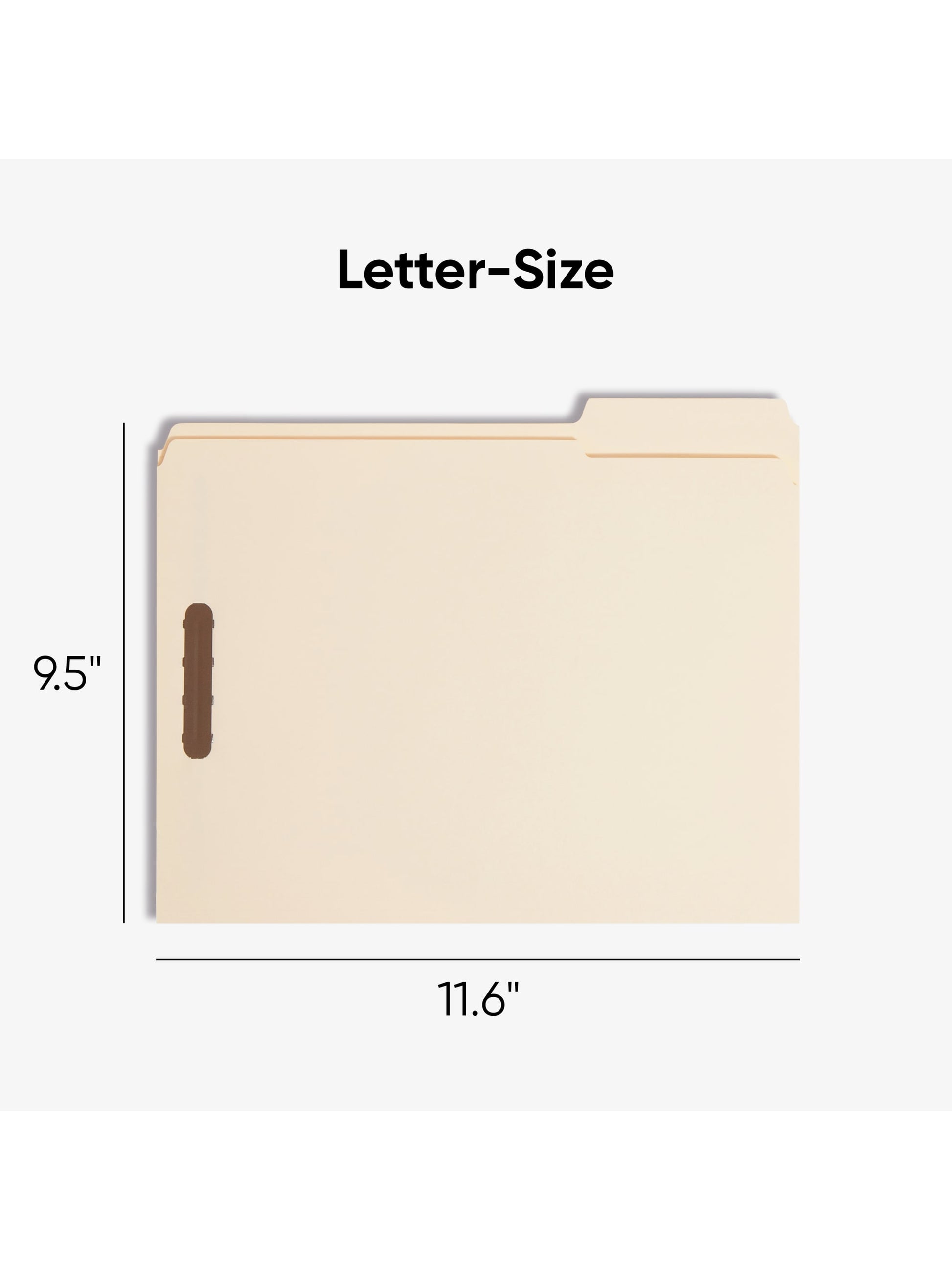 Reinforced Tab Fastener File Folders, 1/3-Cut Tab, 2 Fasteners, Manila Color, Letter Size, Set of 50, 086486145374