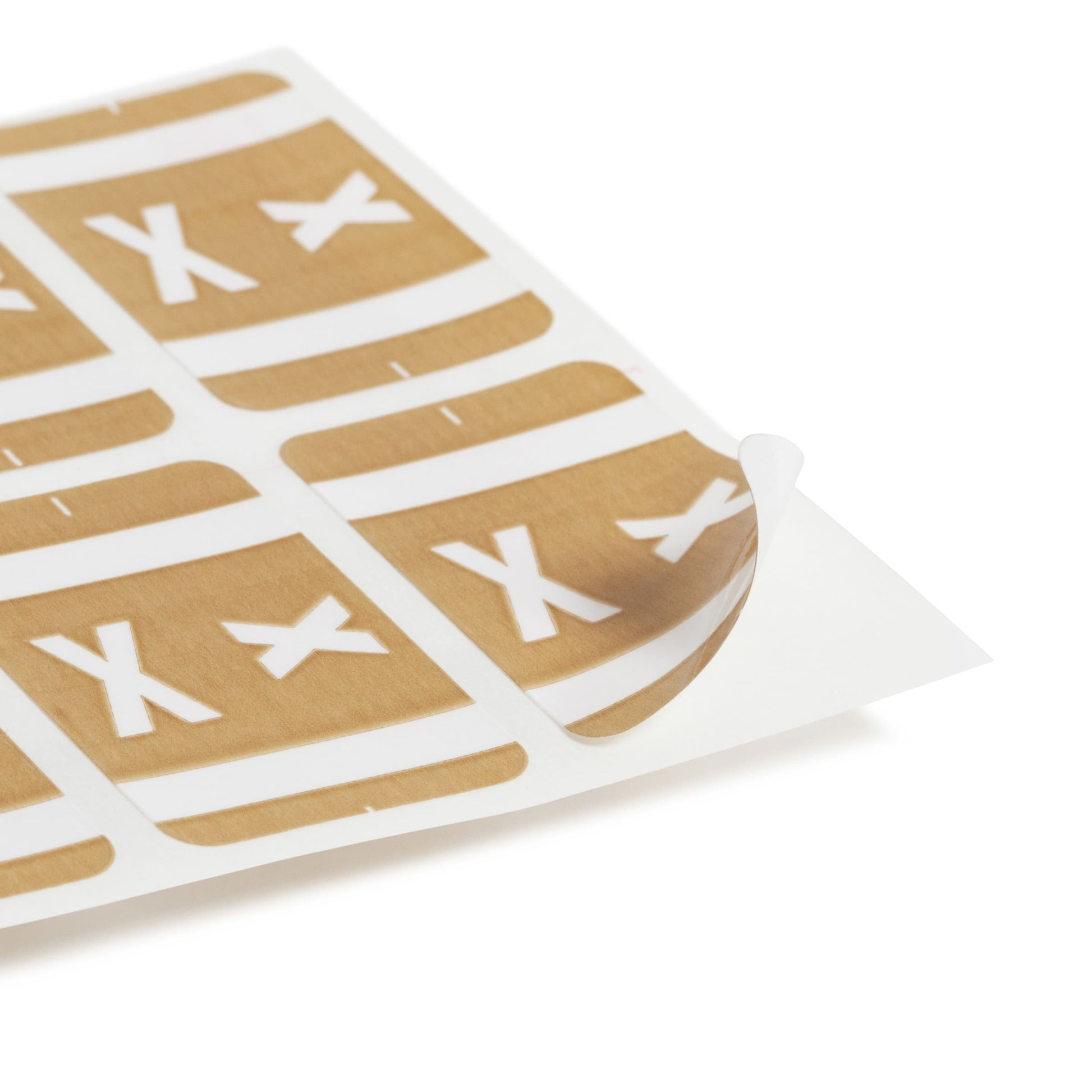 AlphaZ® ACCS Color Coded Alphabetic Labels - Sheets, Light Brown Color, 1" X 1-5/8" Size, Set of 100, 086486671941