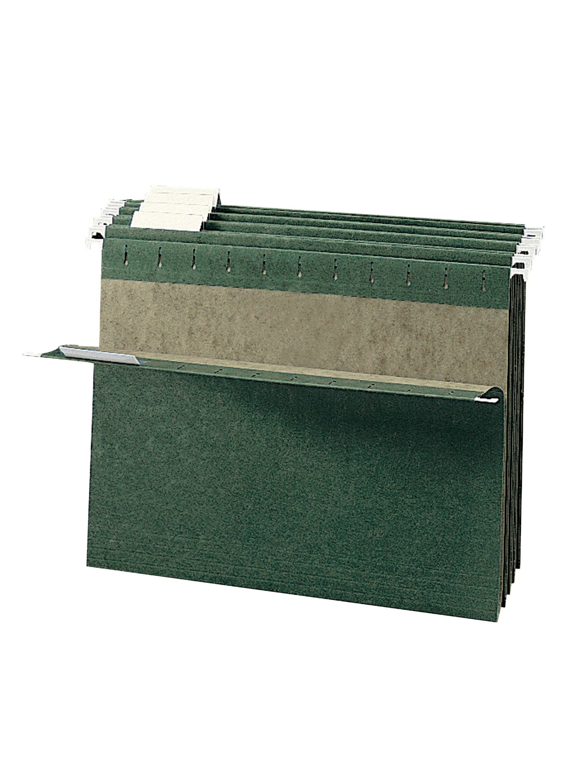 Standard Hanging File Folders with 1/5-Cut Tabs, Standard Green Color, Letter Size, Set of 50, 086486640299