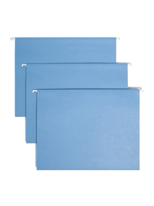 TUFF® Hanging File Folders with Easy Slide® Tabs, Blue Color, Letter Size, Set of 18, 086486640411
