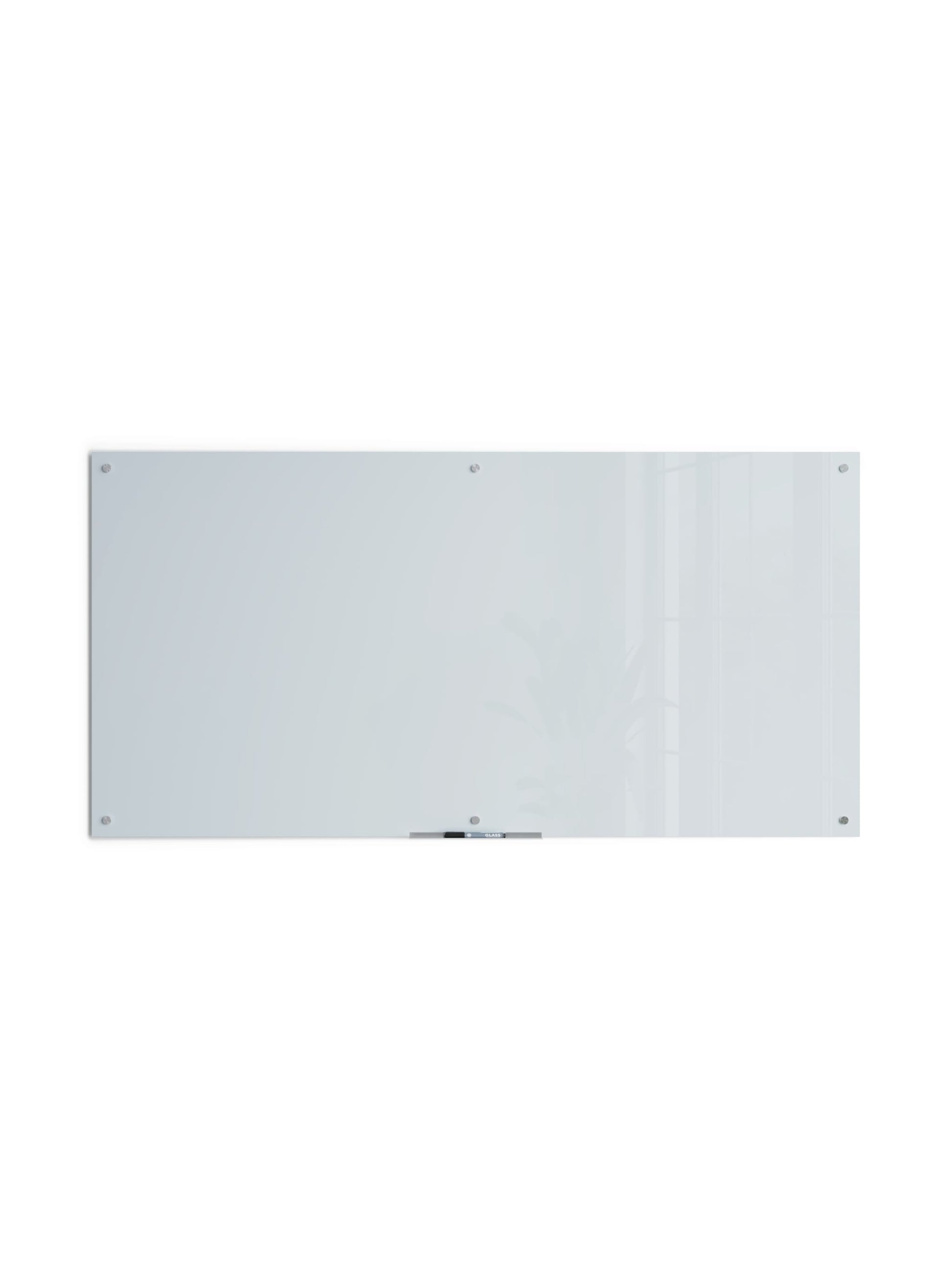 Frameless Glass Non-Magnetic Dry Erase Board, N/A, White, 70" x 35", 6 x 3, White, 70" X 35" Size, Set of 1, 812296021238