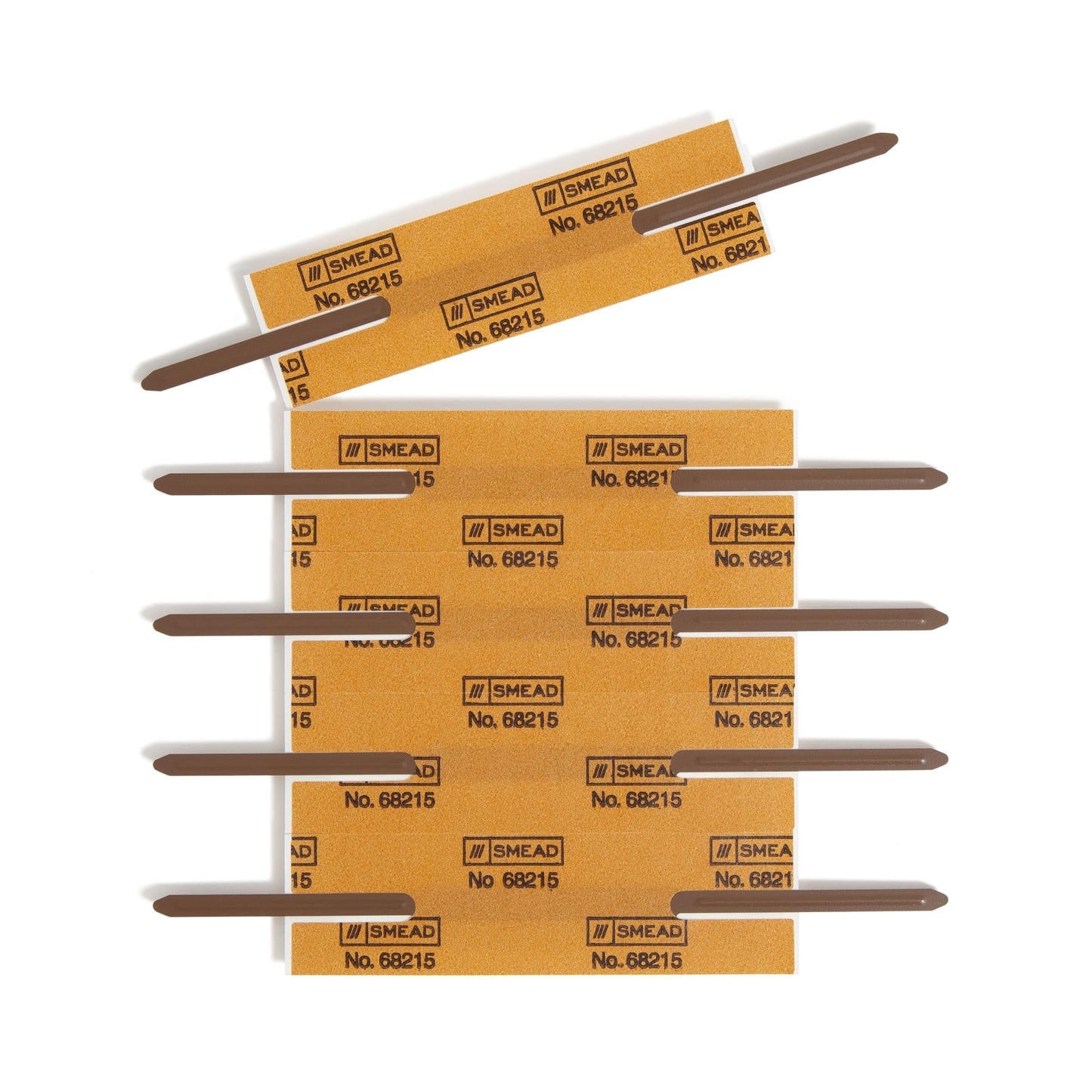 Self-Adhesive Reinforced Metal Fasteners, Brown Color, 5" Size, Set of 100, 086486682152