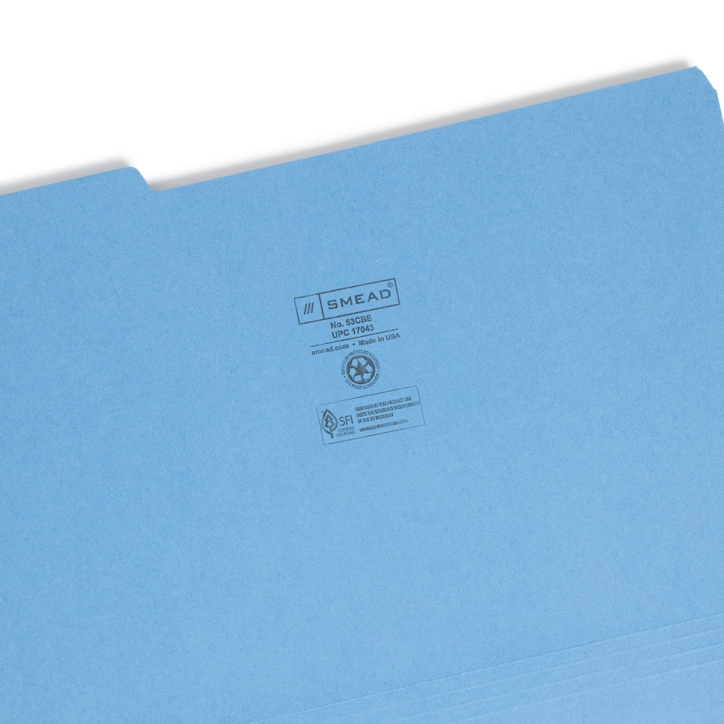 Standard File Folders, 1/3-Cut Tab, Blue Color, Legal Size, Set of 100, 086486170437