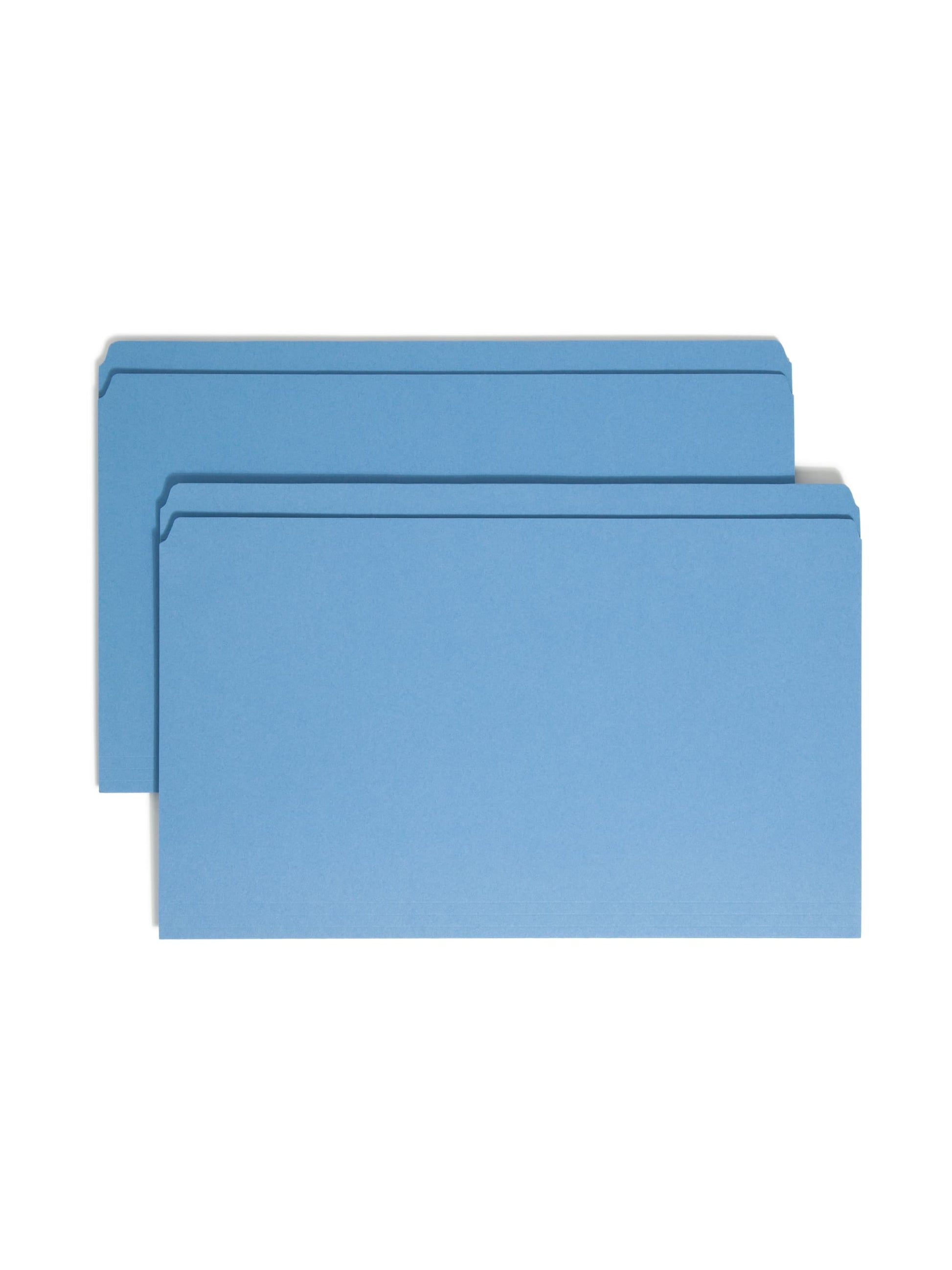 Reinforced Tab File Folders, Straight-Cut Tab, Blue Color, Legal Size, Set of 100, 086486170109