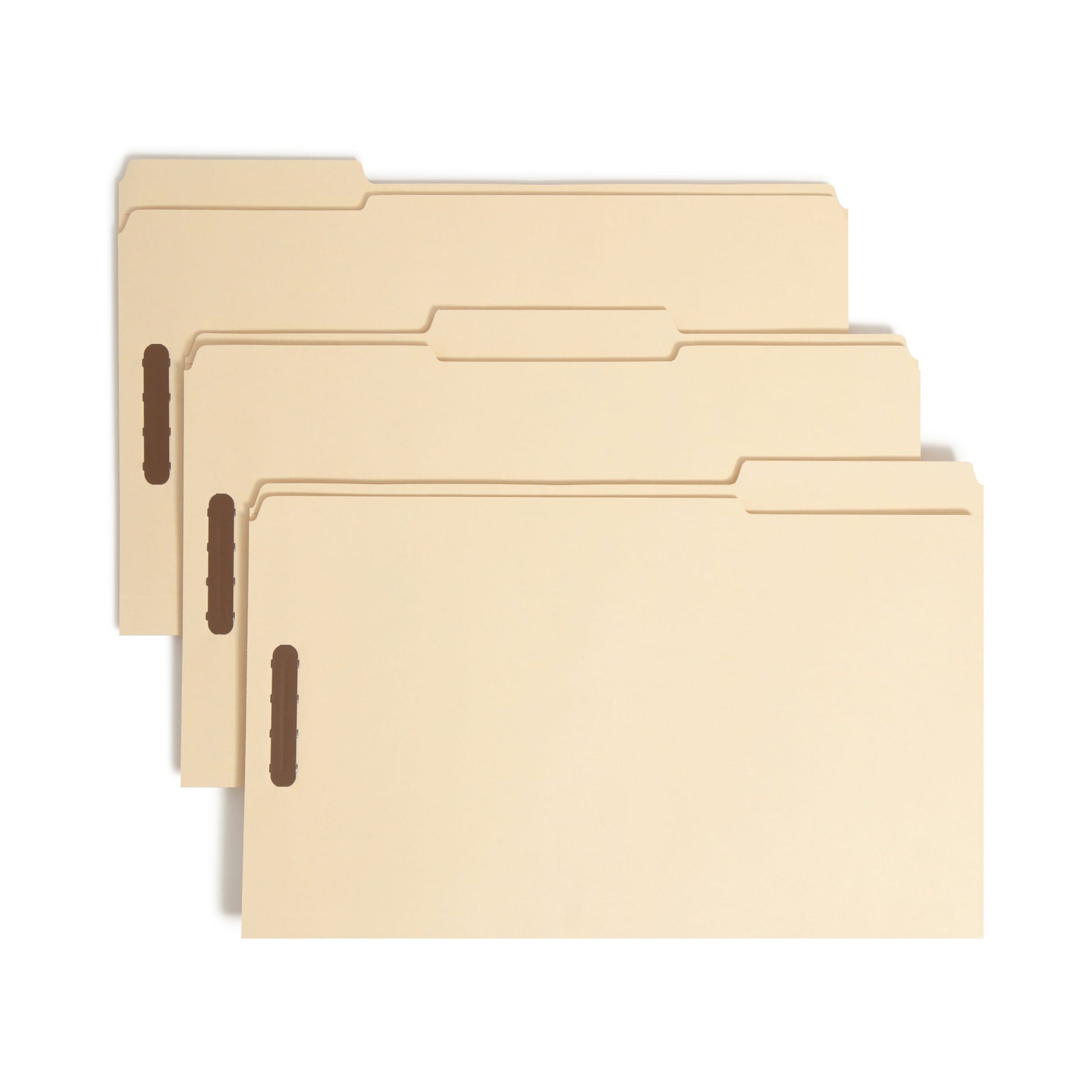 100% Recycled Reinforced Tab Fastener File Folders, Manila Color, Legal Size, Set of 50, 086486195478