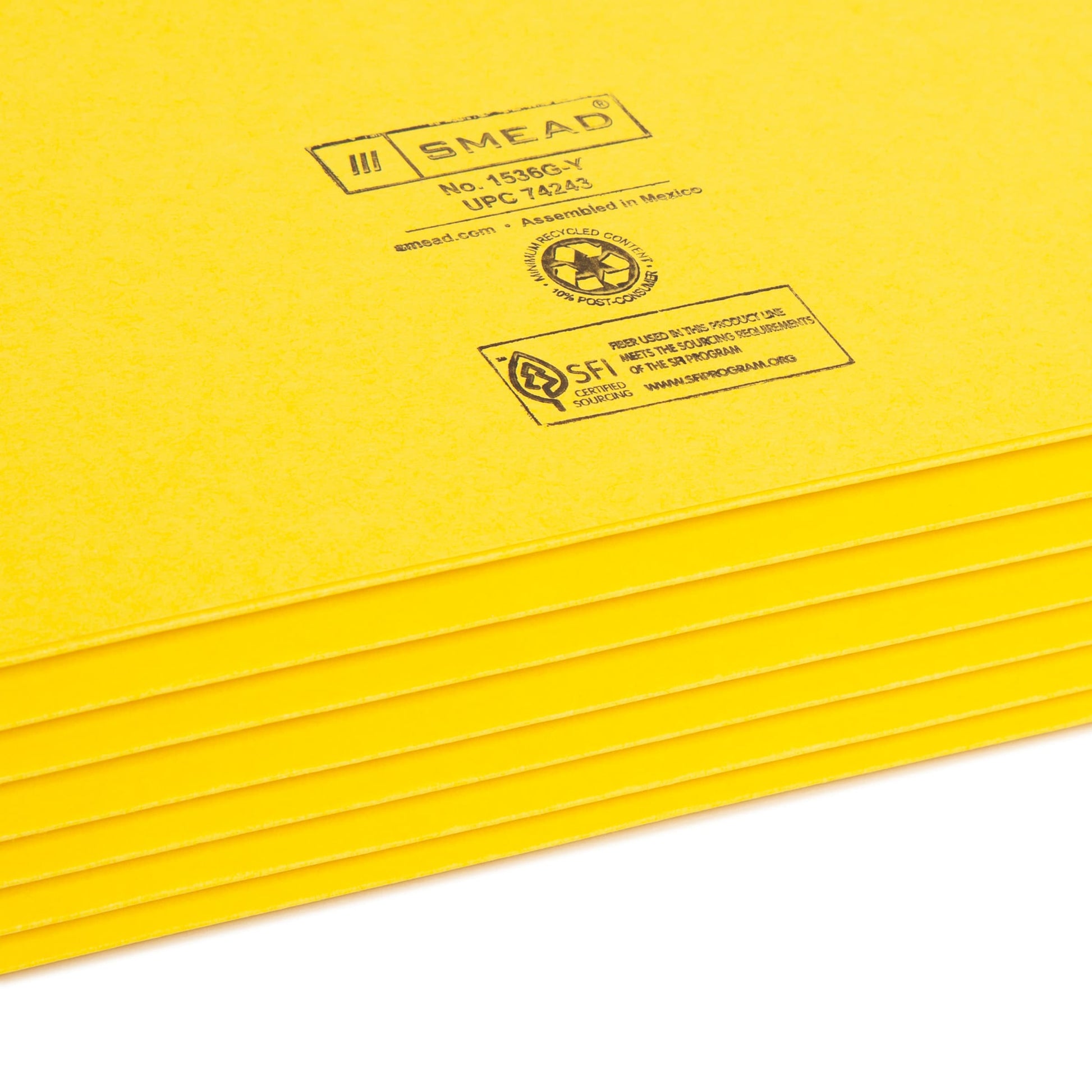 File Pockets, 5-1/4 inch Expansion, Straight-Cut Tab, Yellow Color, Legal Size, Set of 10, 30086486742437