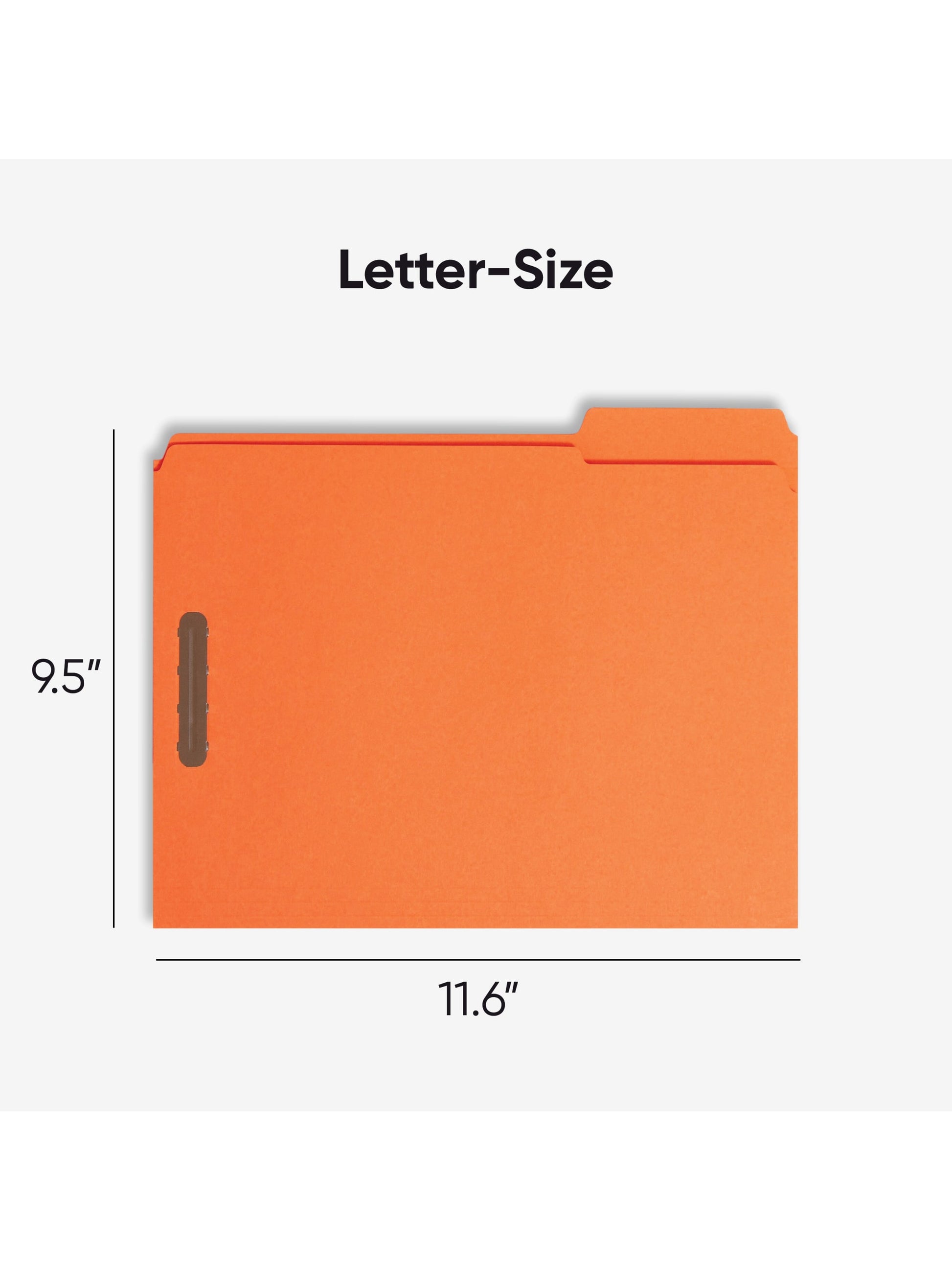 Reinforced Tab Fastener File Folders, 1/3-Cut Tab, 2 FastenersReinforced Tab Fastener File Folders, 1/3 Cut, Orange, Letter, Orange, Letter Size, Set of 50, 086486125406