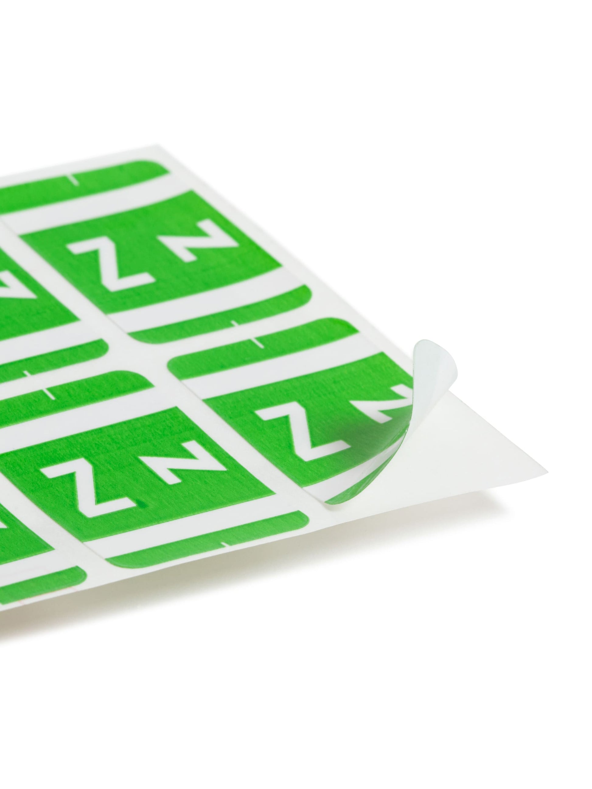 AlphaZ® ACCS Color Coded Alphabetic Labels - Sheets, Light Green Color, 1" X 1-5/8" Size, Set of 100, 086486671965