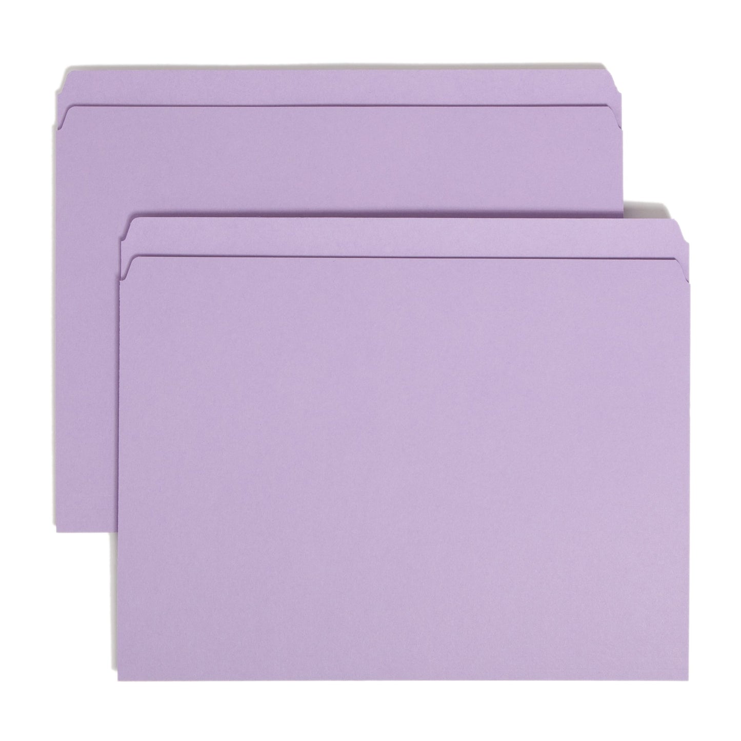 Standard File Folders, Straight-Cut Tab, Lavender Color, Letter Size, Set of 100, 086486109406