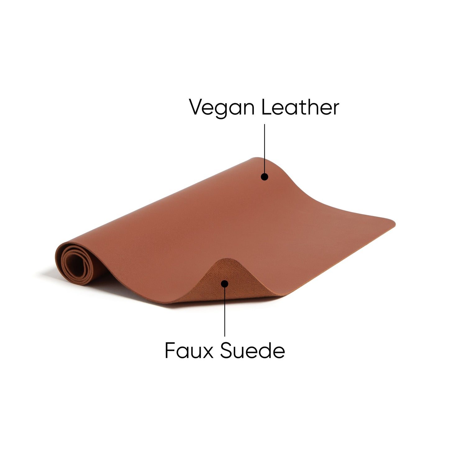 Vegan Leather Desk Pad, Saddle Color, 36"X17" Size, Set of 1, 086486648271