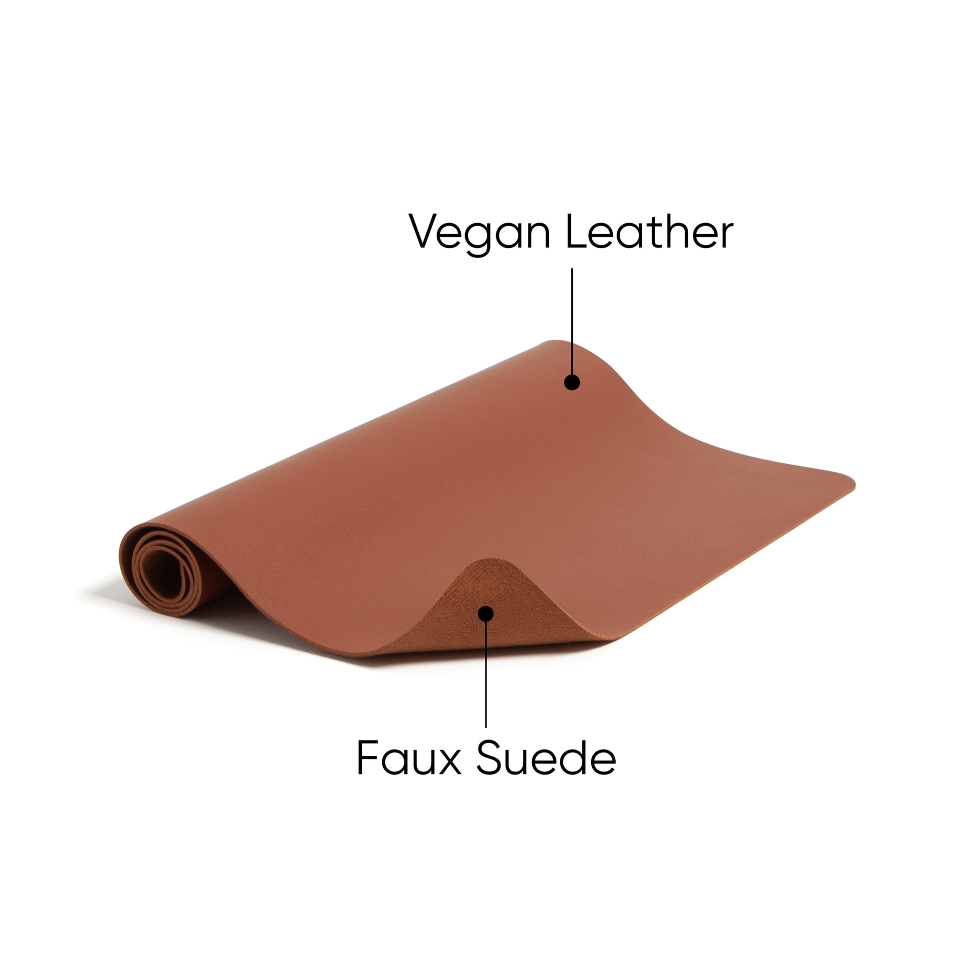 Vegan Leather Desk Pad, Saddle Color, 36"X17" Size, Set of 1, 086486648271