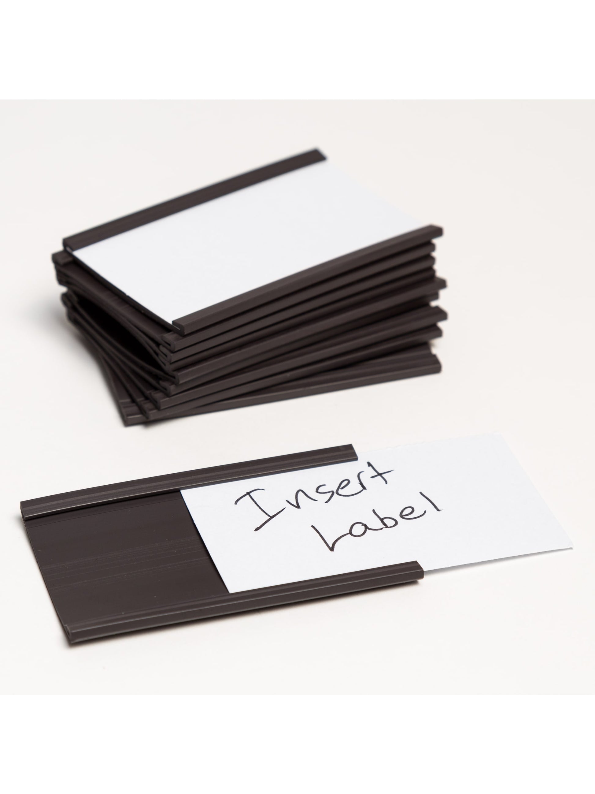 Magnetic Card Holders, Black, Black, Set of 10, 843463151571